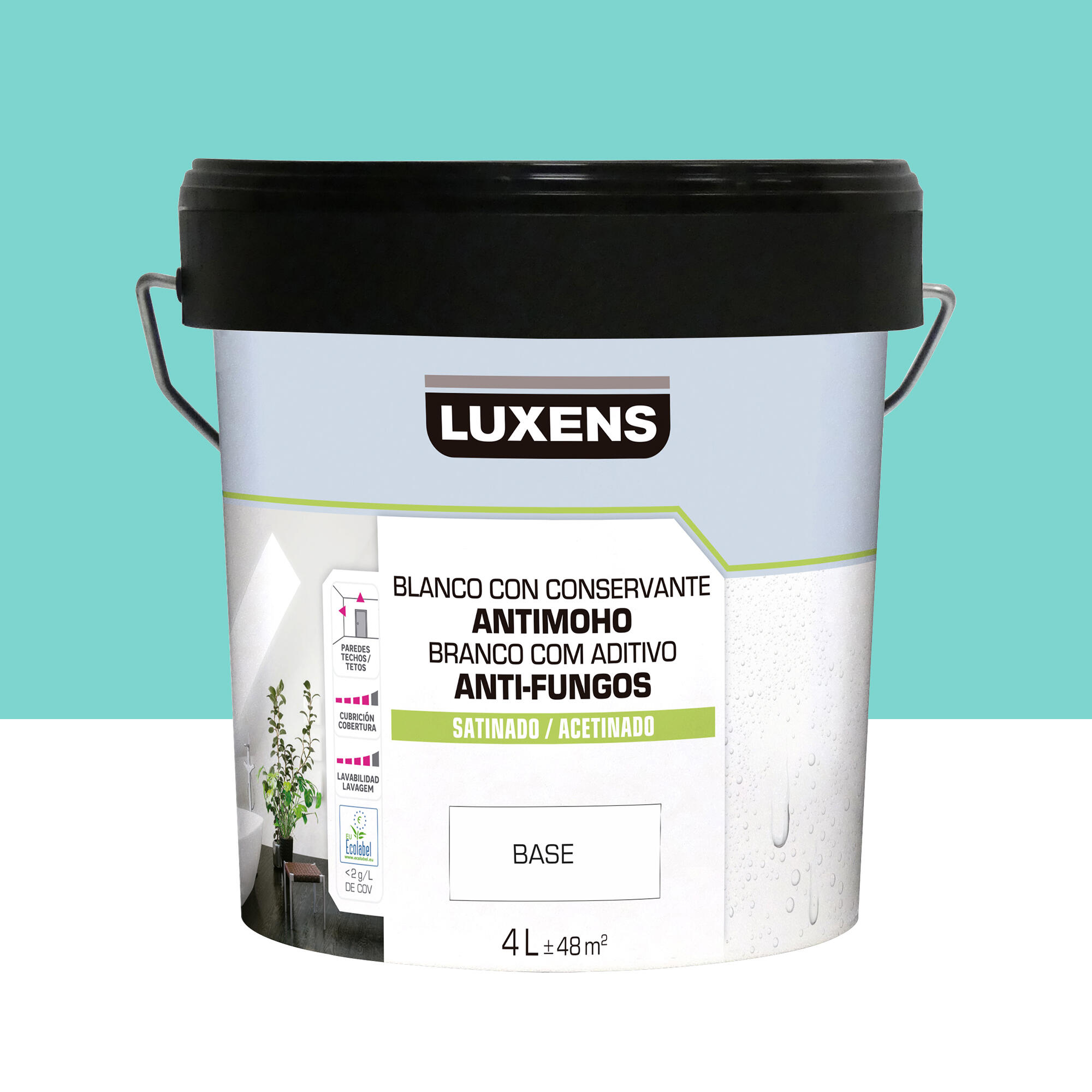 Pintura de interior luxens satinado 1040-b50g 4l