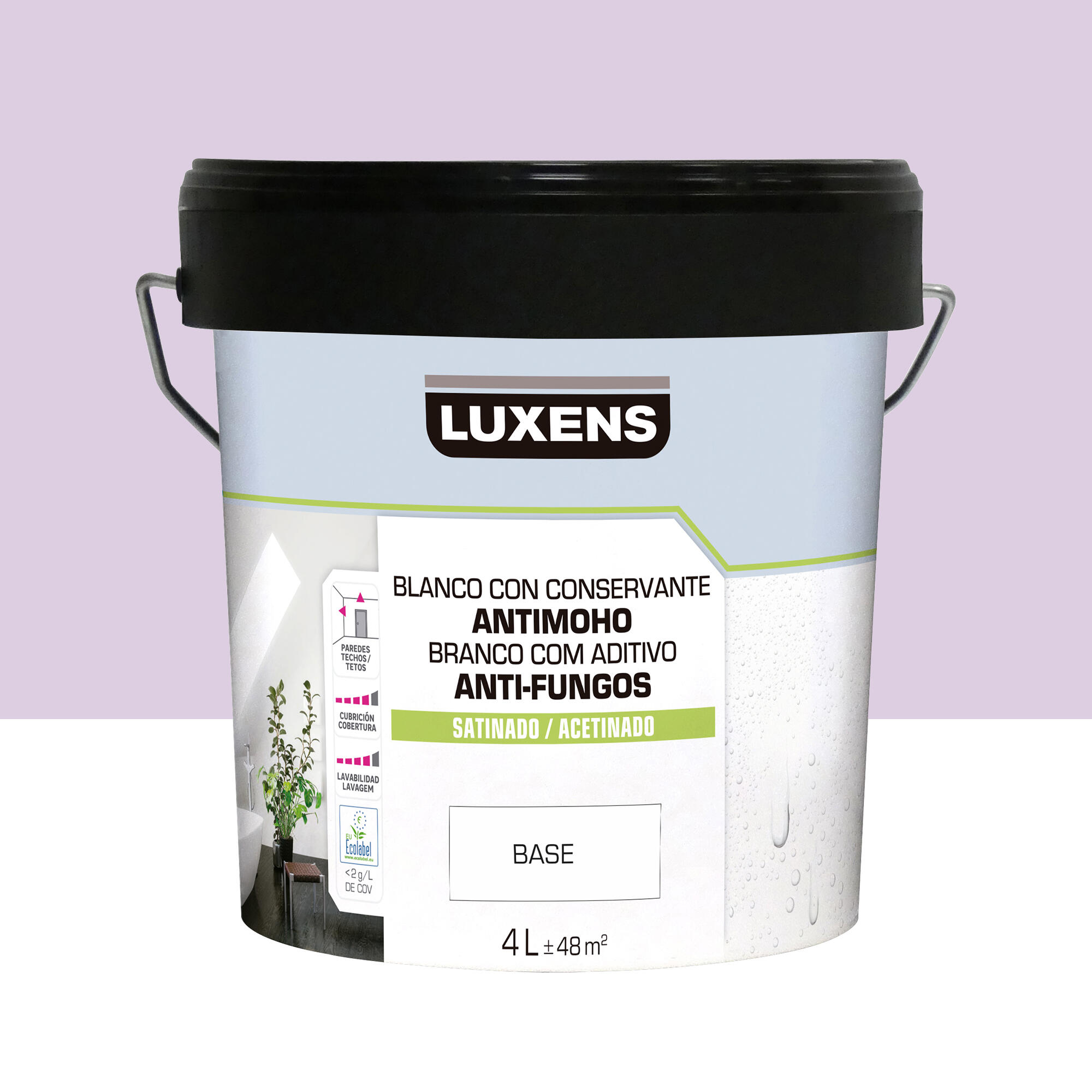 Pintura de interior luxens satinado 1020-r40b 4l
