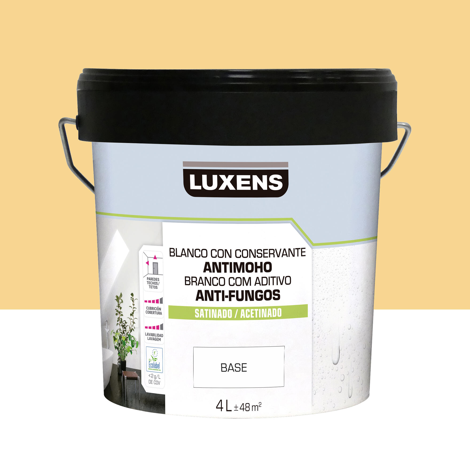 Pintura de interior luxens satinado 1030-y10r 4l