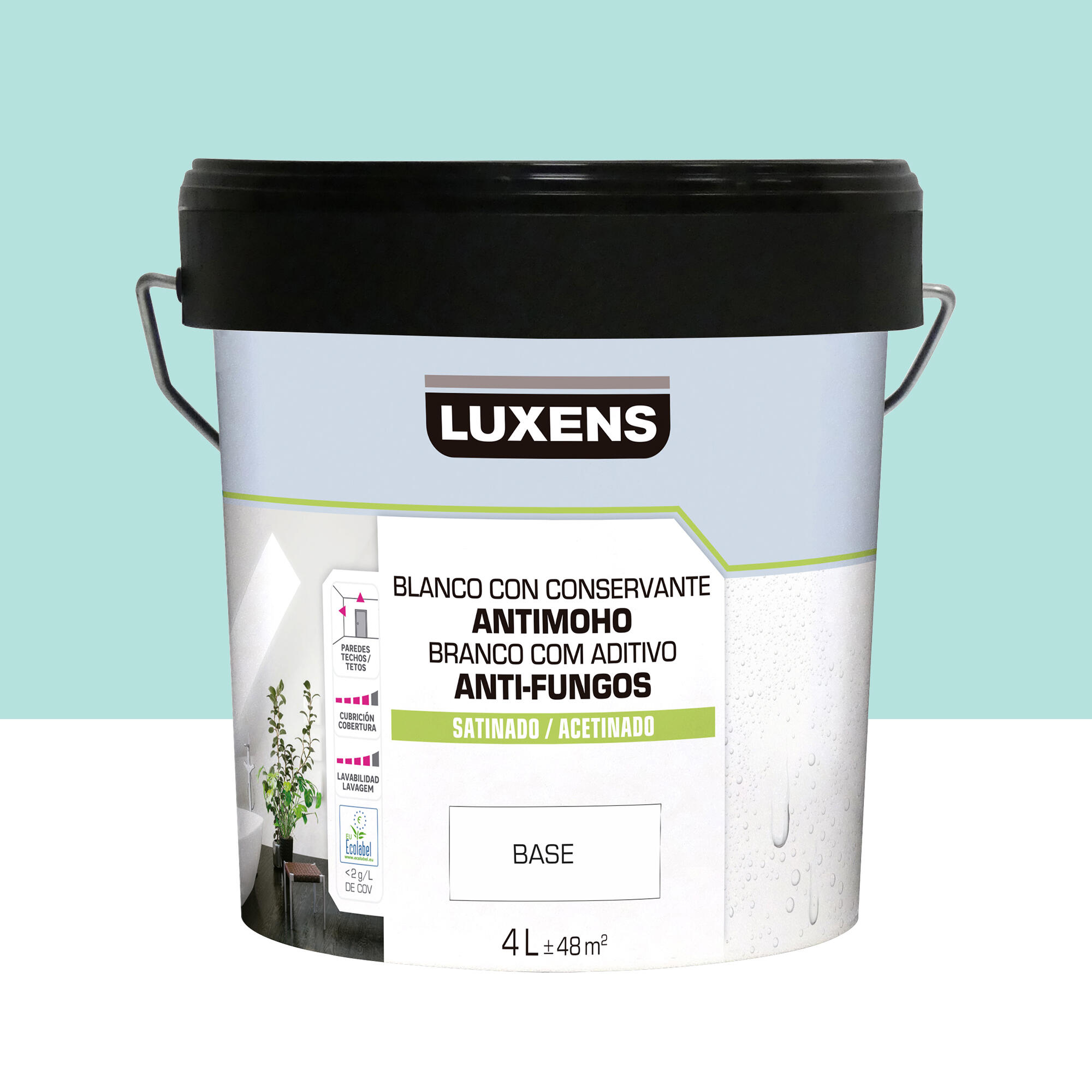 Pintura de interior luxens satinado 1020-b50g 4l