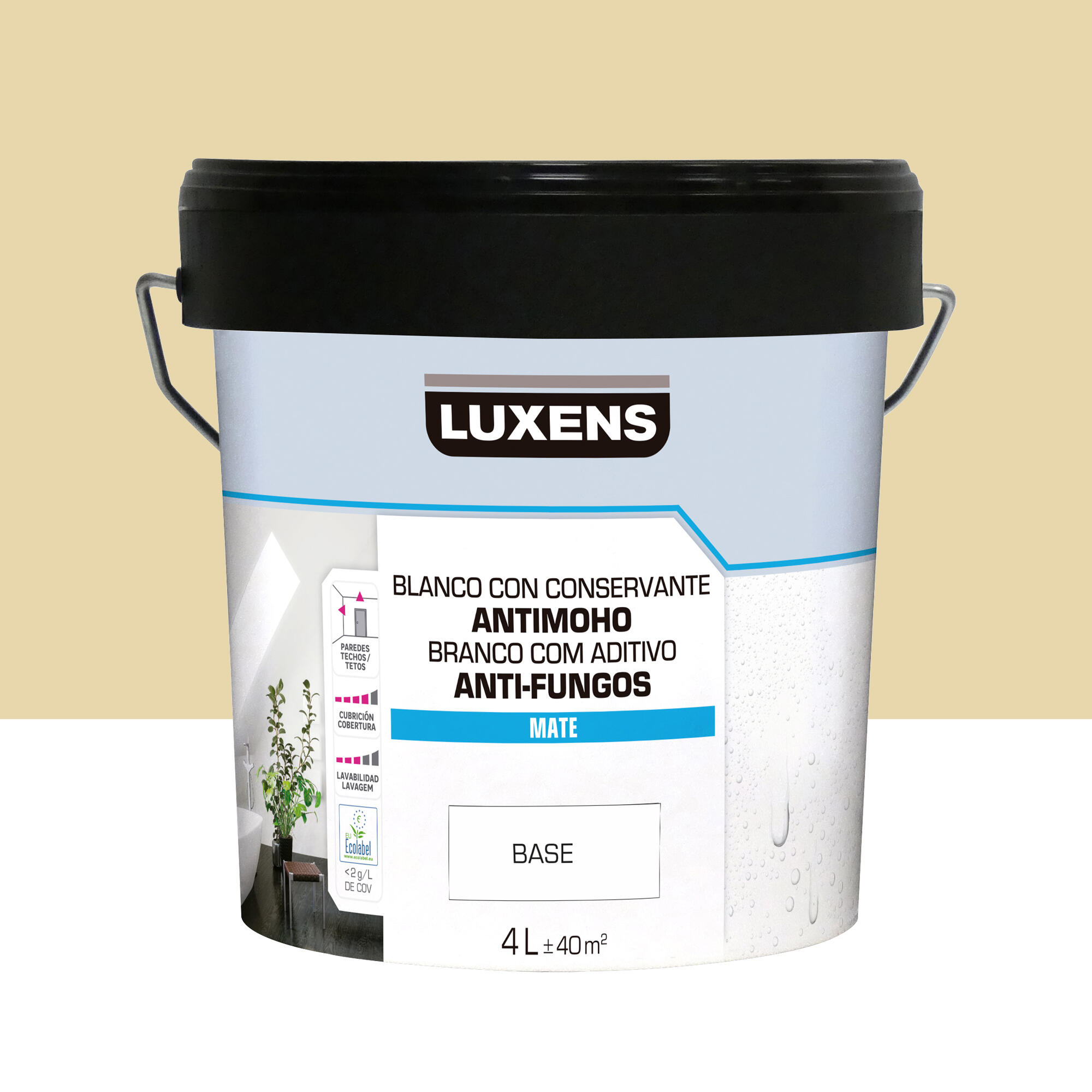 Pintura de interior luxens mate 1515-y10r 4l