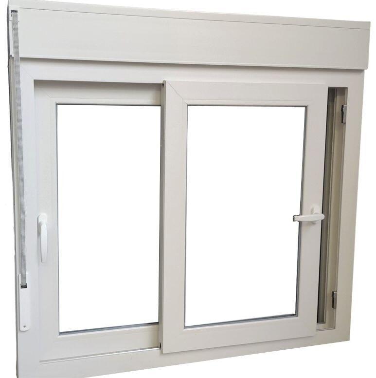 Ventana con persiana de PVC corredera de 100x115 cm - 2
