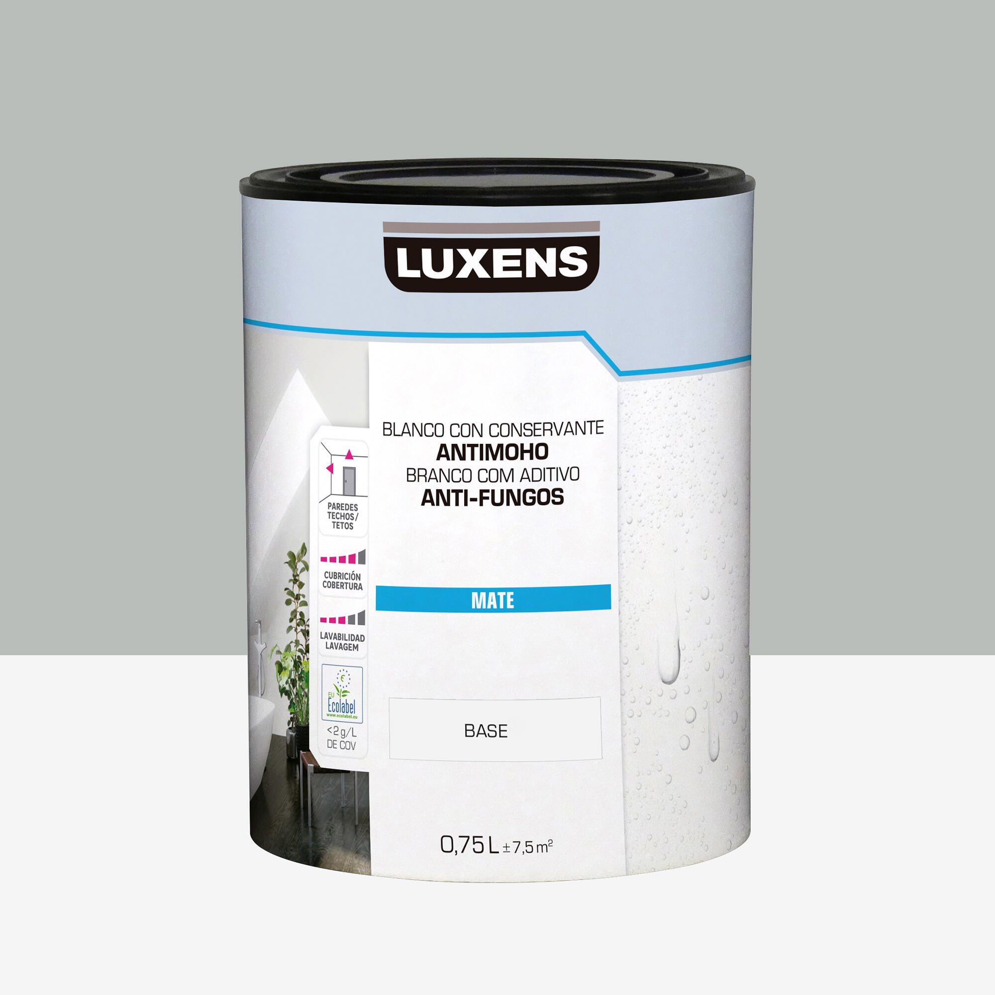 Pintura de interior luxens mate 3000-n 750ml