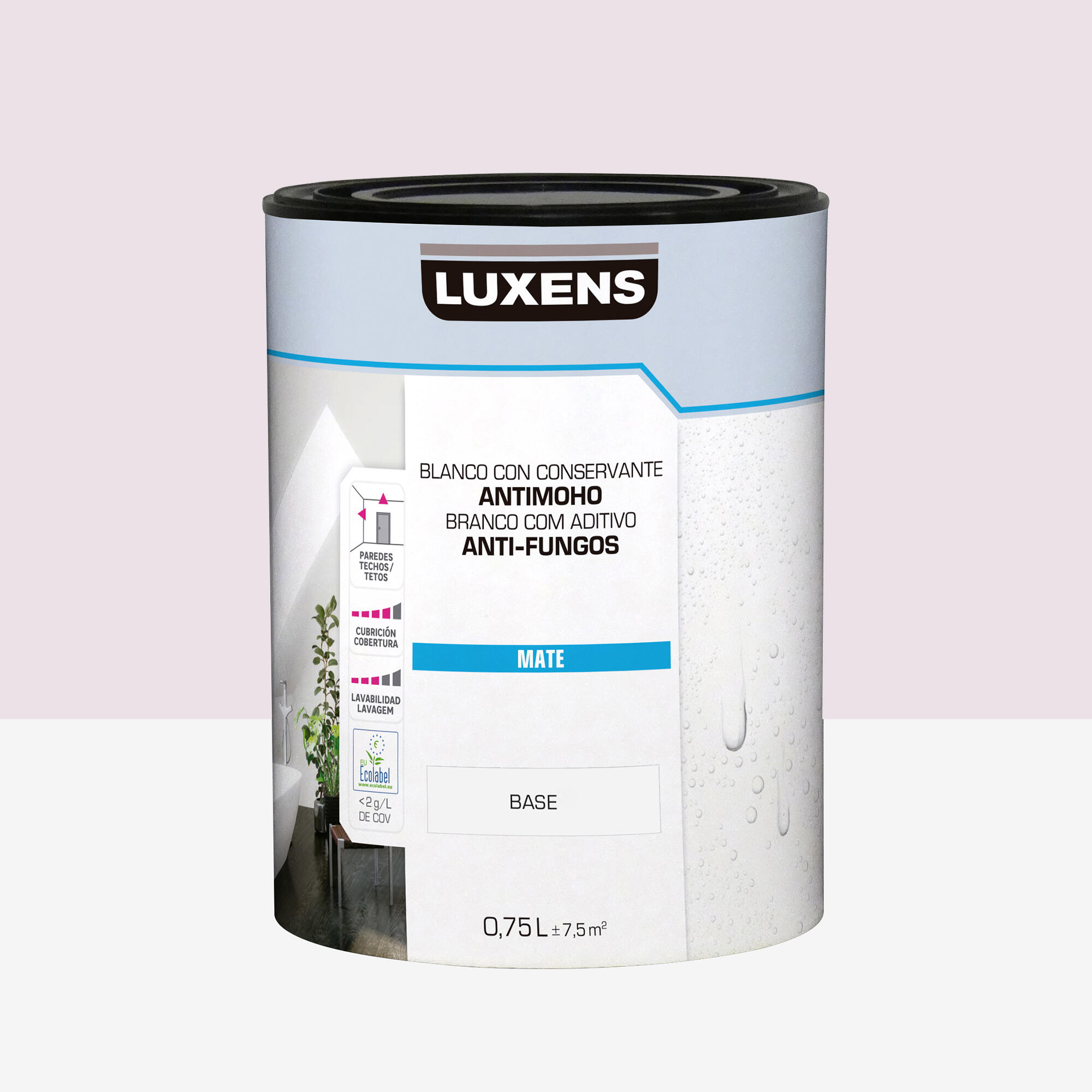 Pintura de interior luxens mate 1010-r30b 750ml