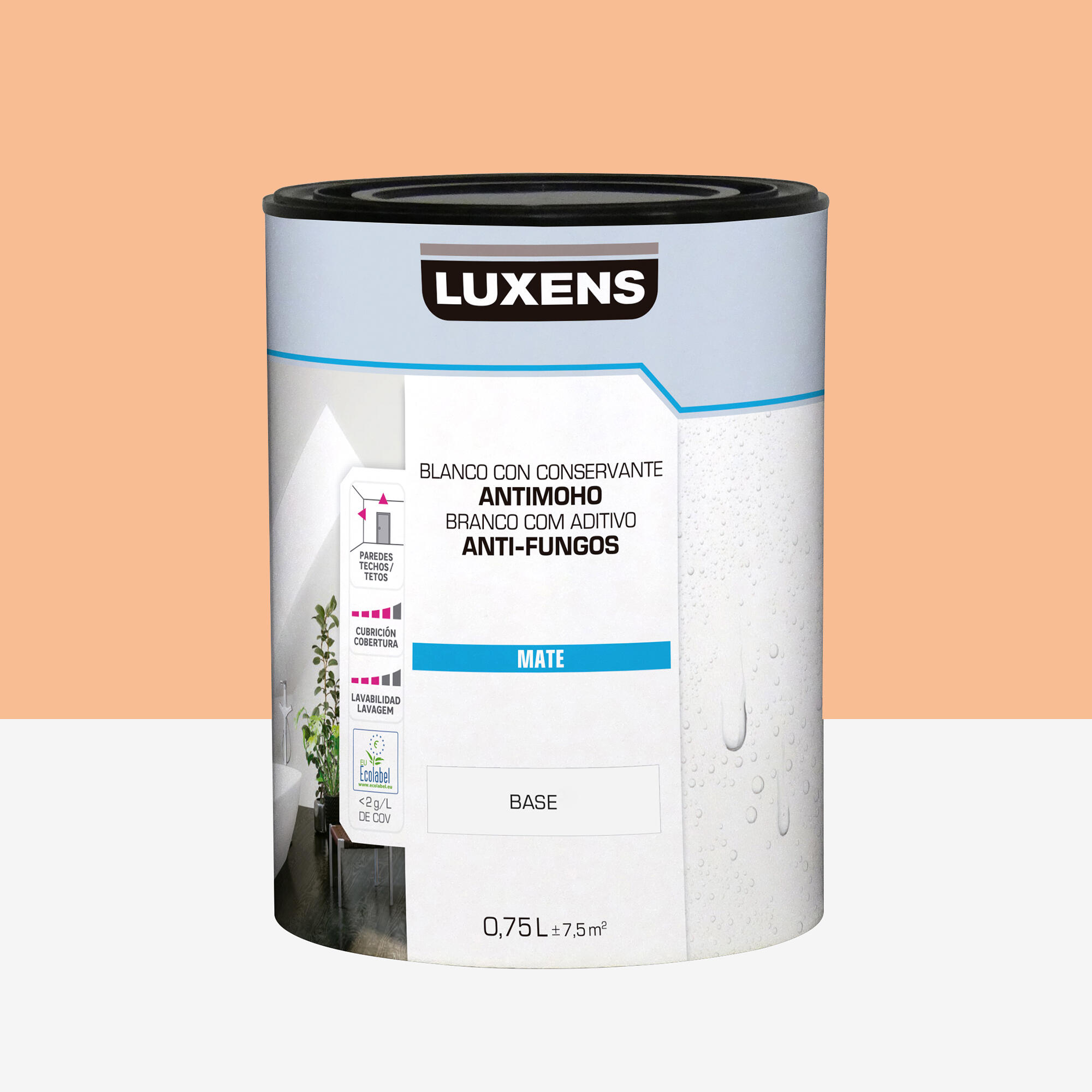 Pintura de interior luxens mate 1030-y50r 750ml