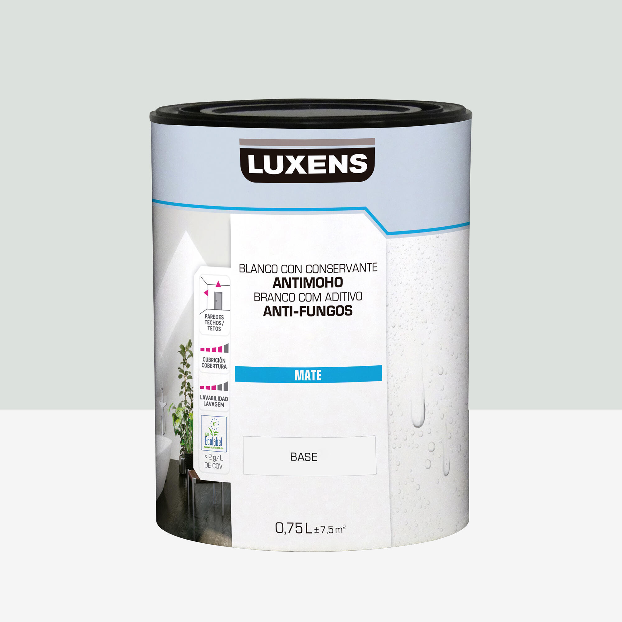 Pintura de interior luxens mate 1500-n 750ml
