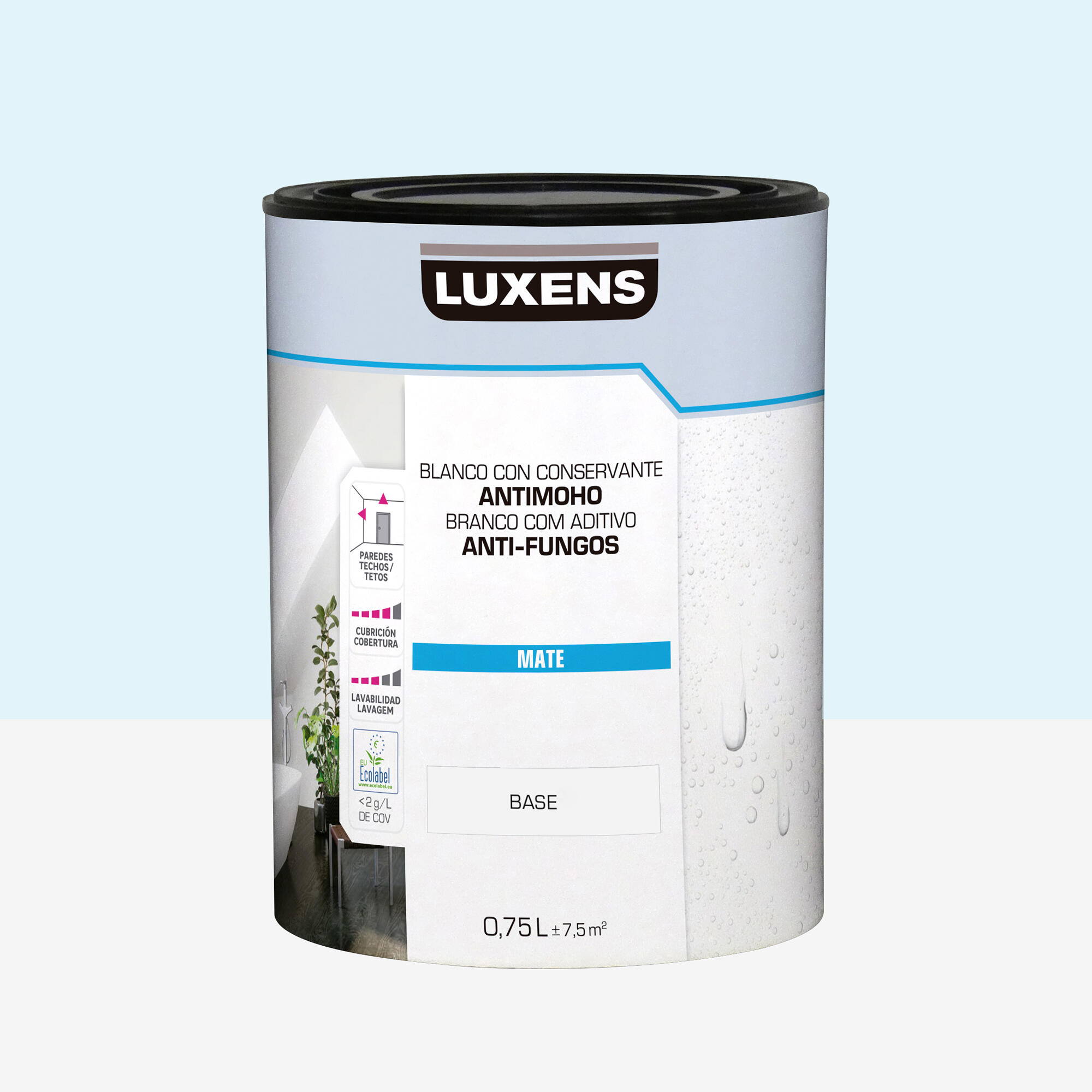 Pintura de interior luxens mate 0515-b 750ml