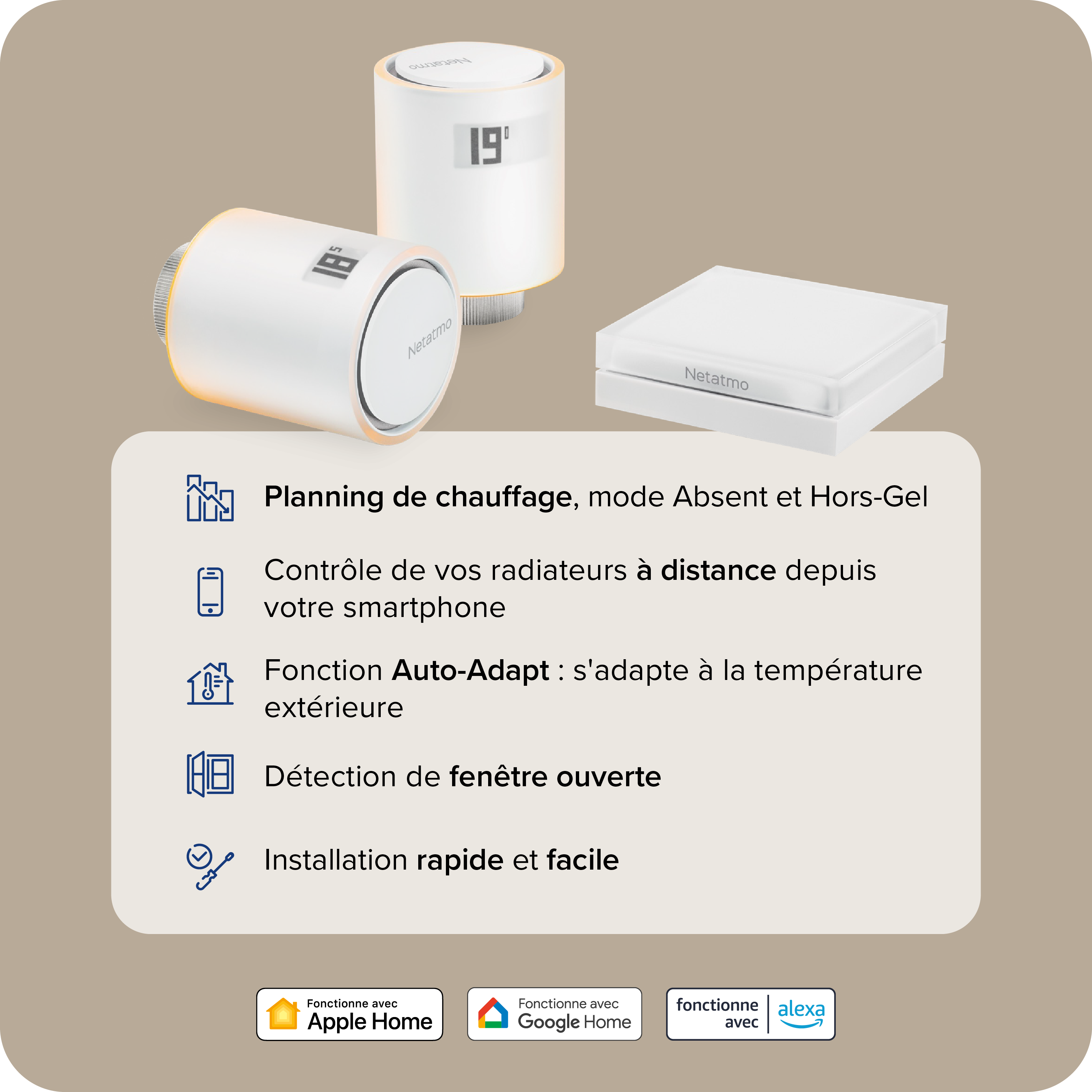 Starter Pack - Têtes Thermostatiques Intelligentes NETATMO - 3