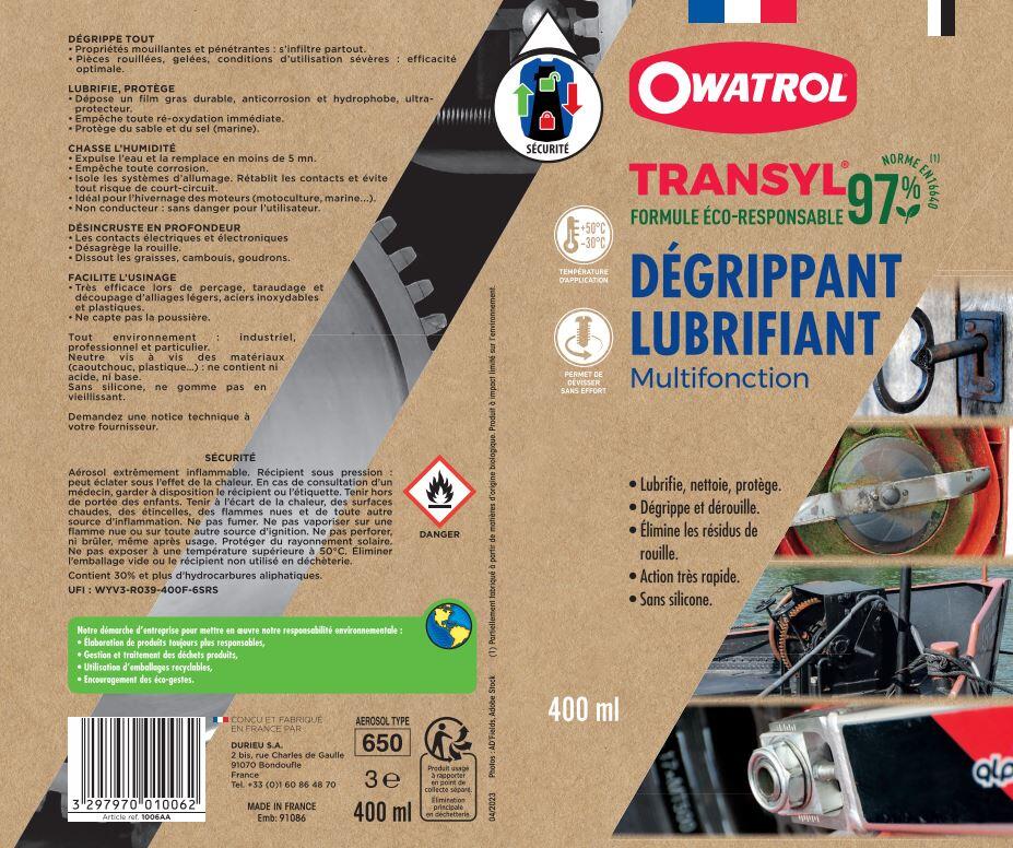 Lubrifiant multifonction en aérosol, 400 ml OWATROL - 3
