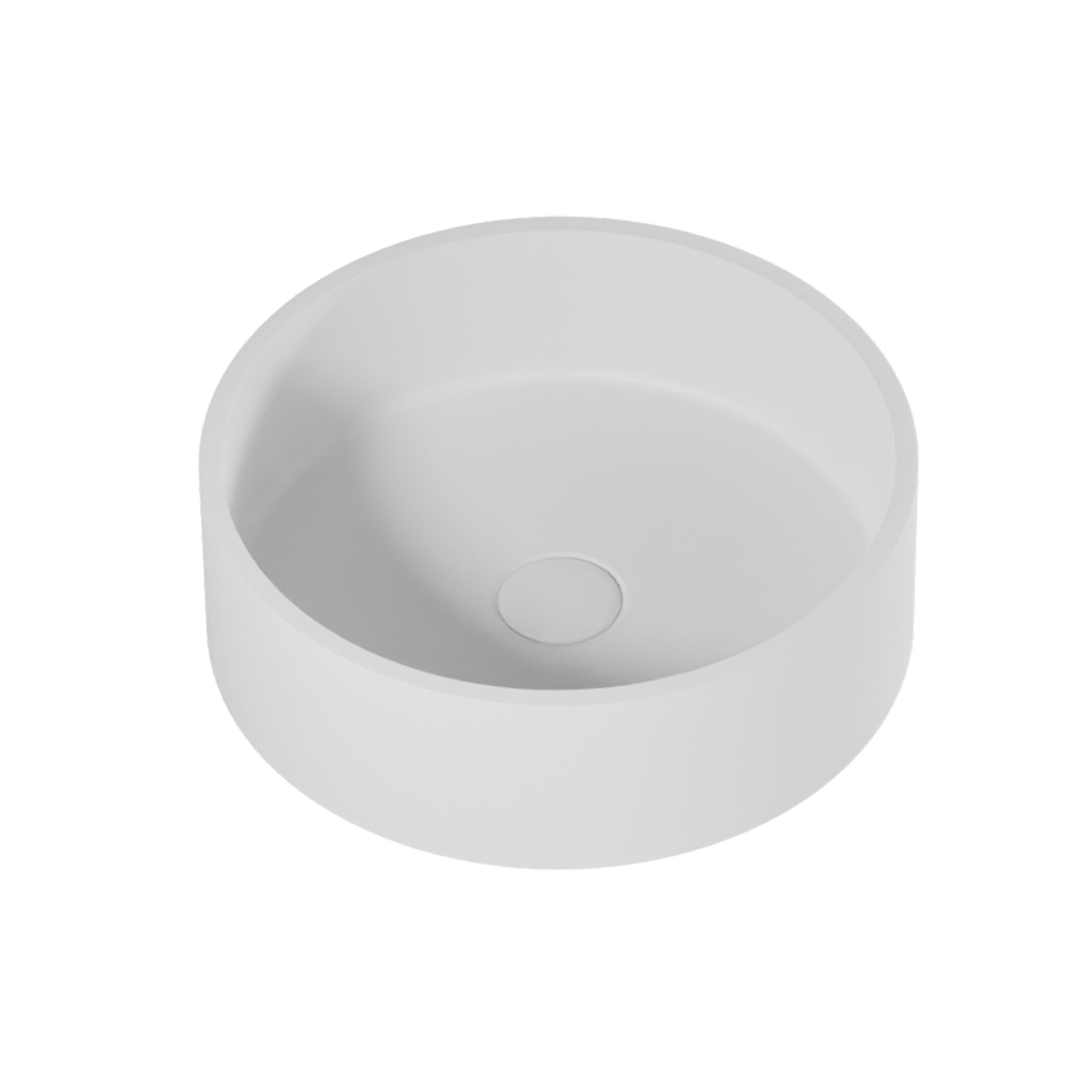Lavabo de sobreponer cilinder d35 cm blanco