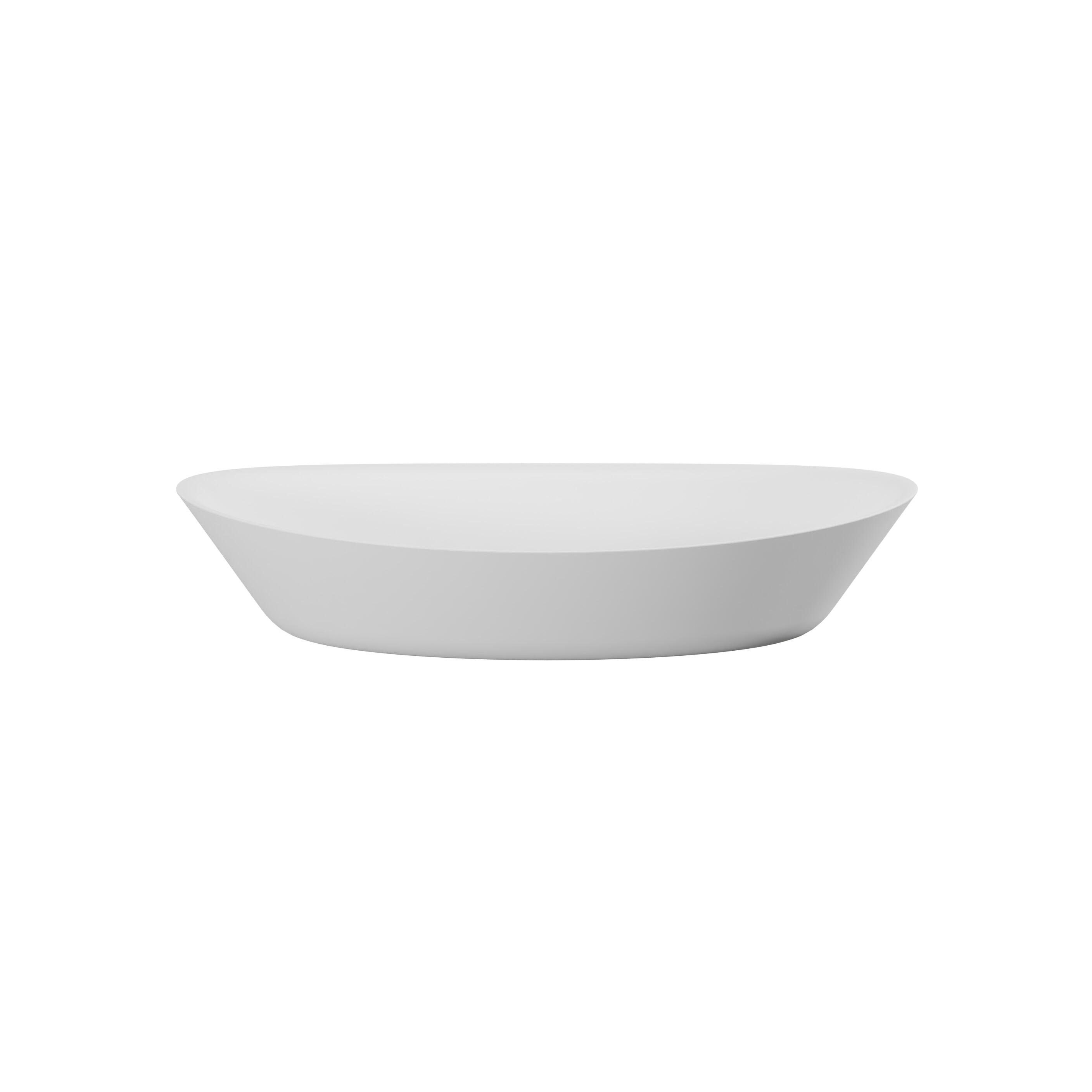 Lavabo de sobreponer oval blanco 11x53,5 cm antibacteriano