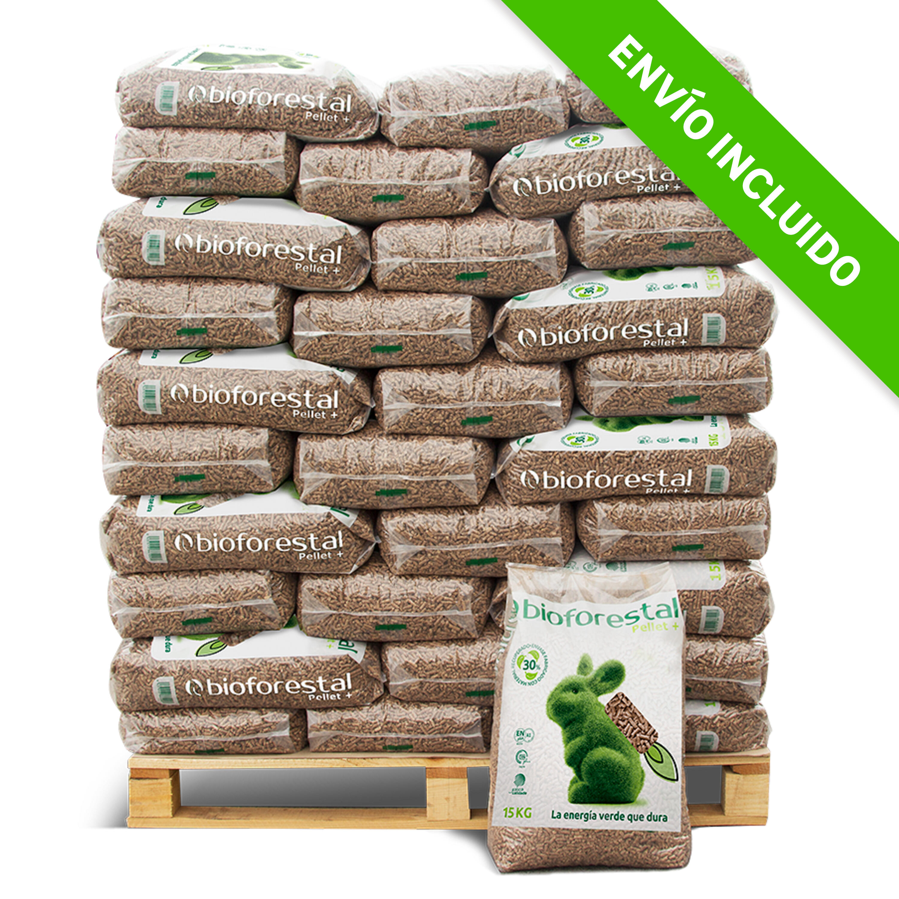 Palet de 70 sacos de pellet bioforestal