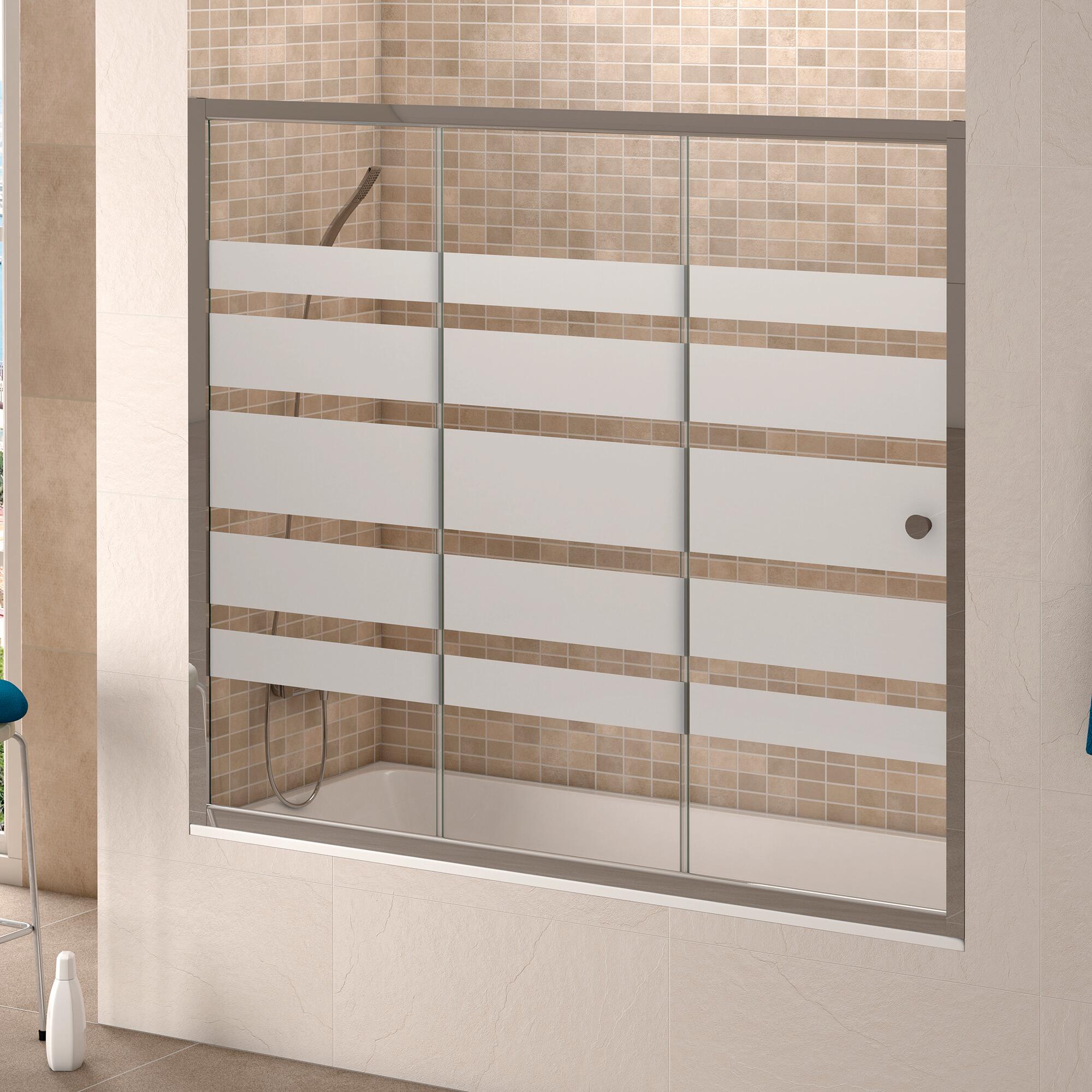 Mampara frontal de bañera corredera chicago 164-170x145 cm