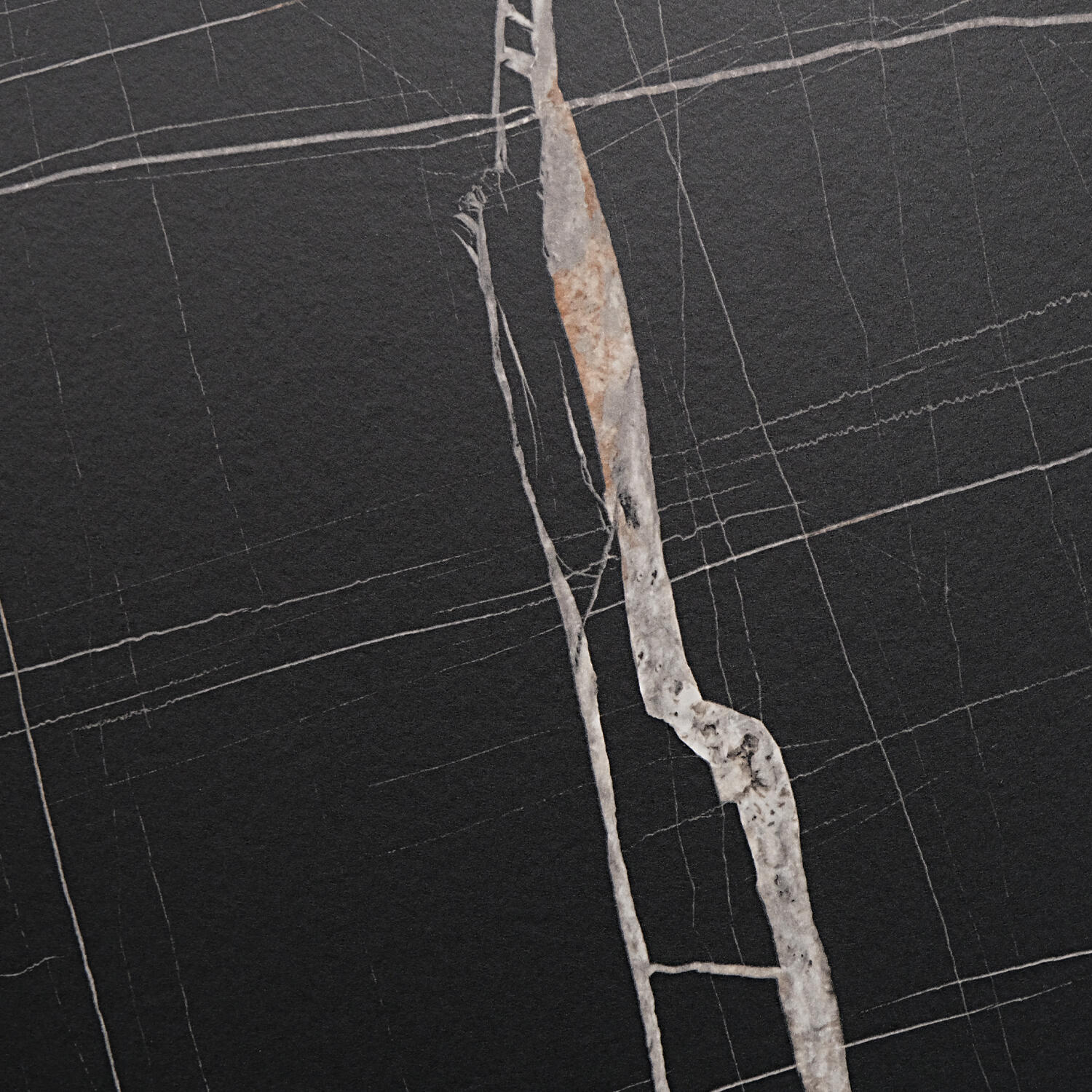 Encimera de cocina laminada compacta Tokyo marmol negro 300x63 cm espesor 12mm - 3