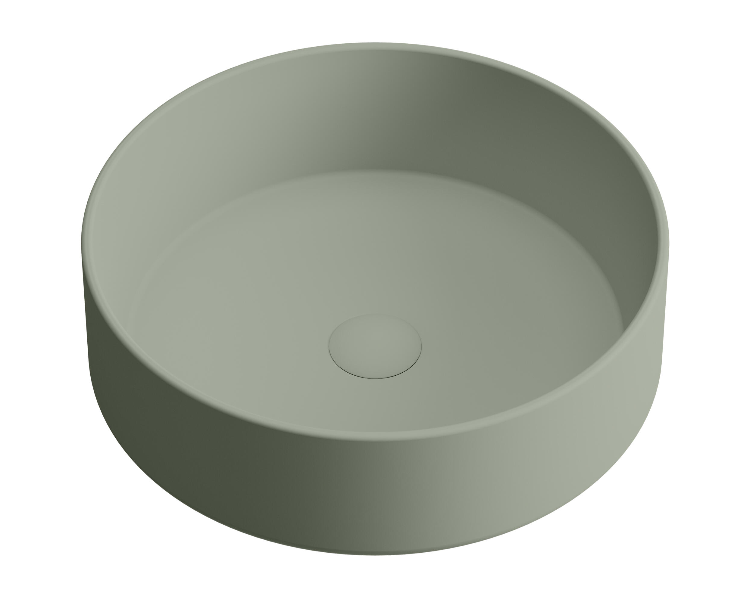 Lavabo de sobreponer studio + valvula incluida gris / plata 37x12x37 cm