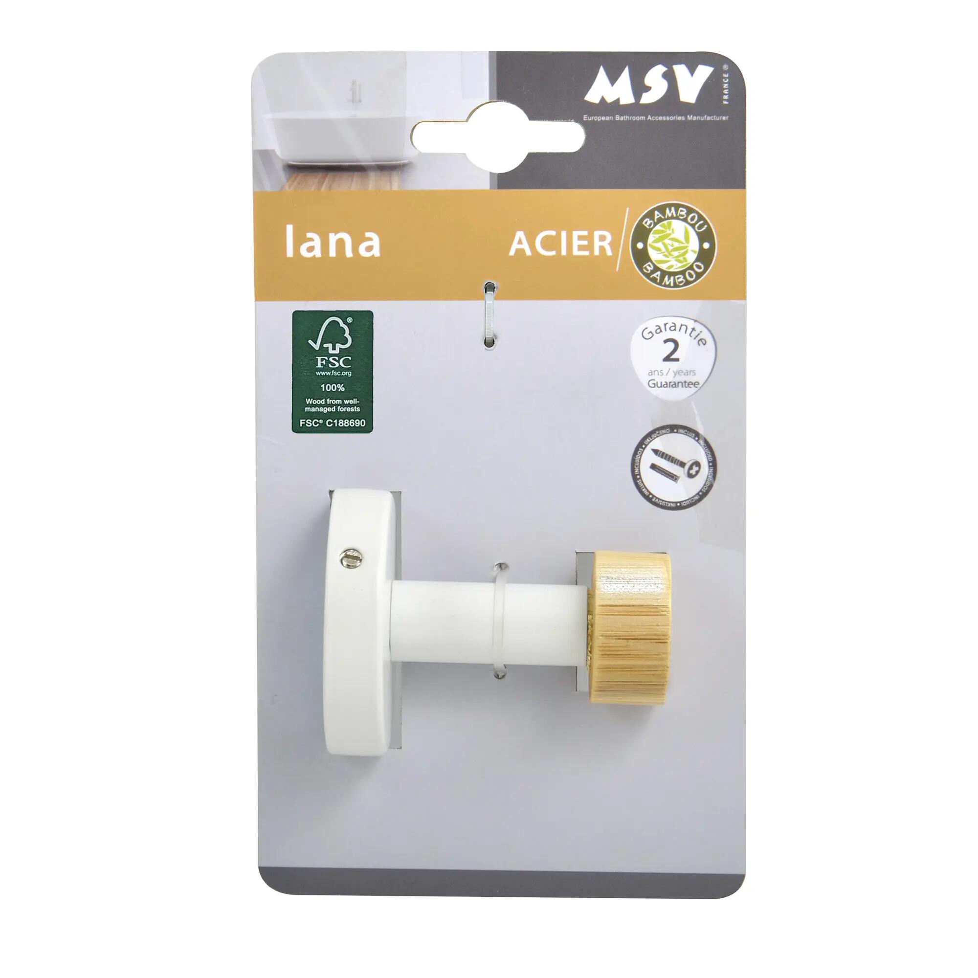 Patère à visser blanc Iana - 2