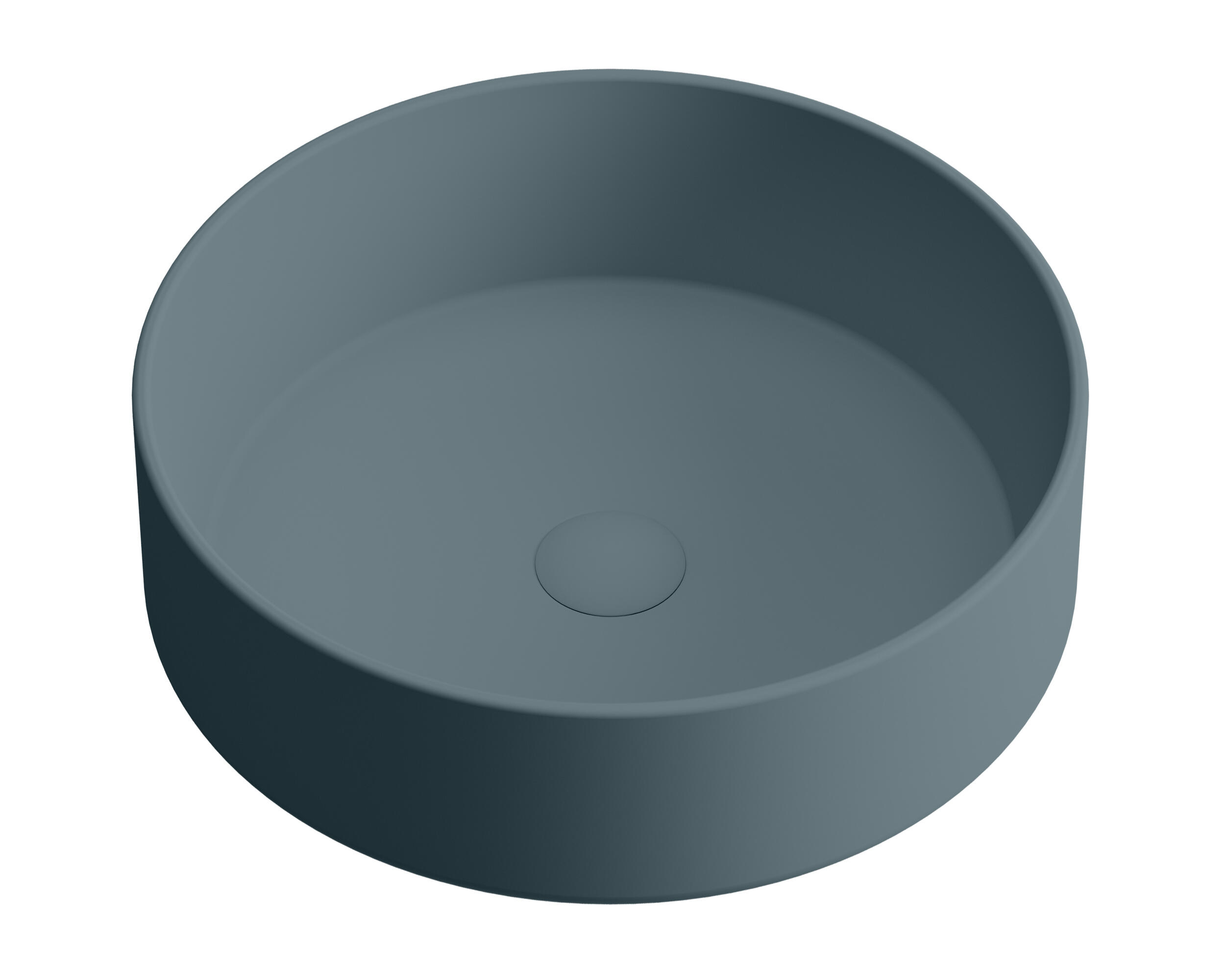 Lavabo de sobreponer studio + valvula incluida mate 37x12x37 cm