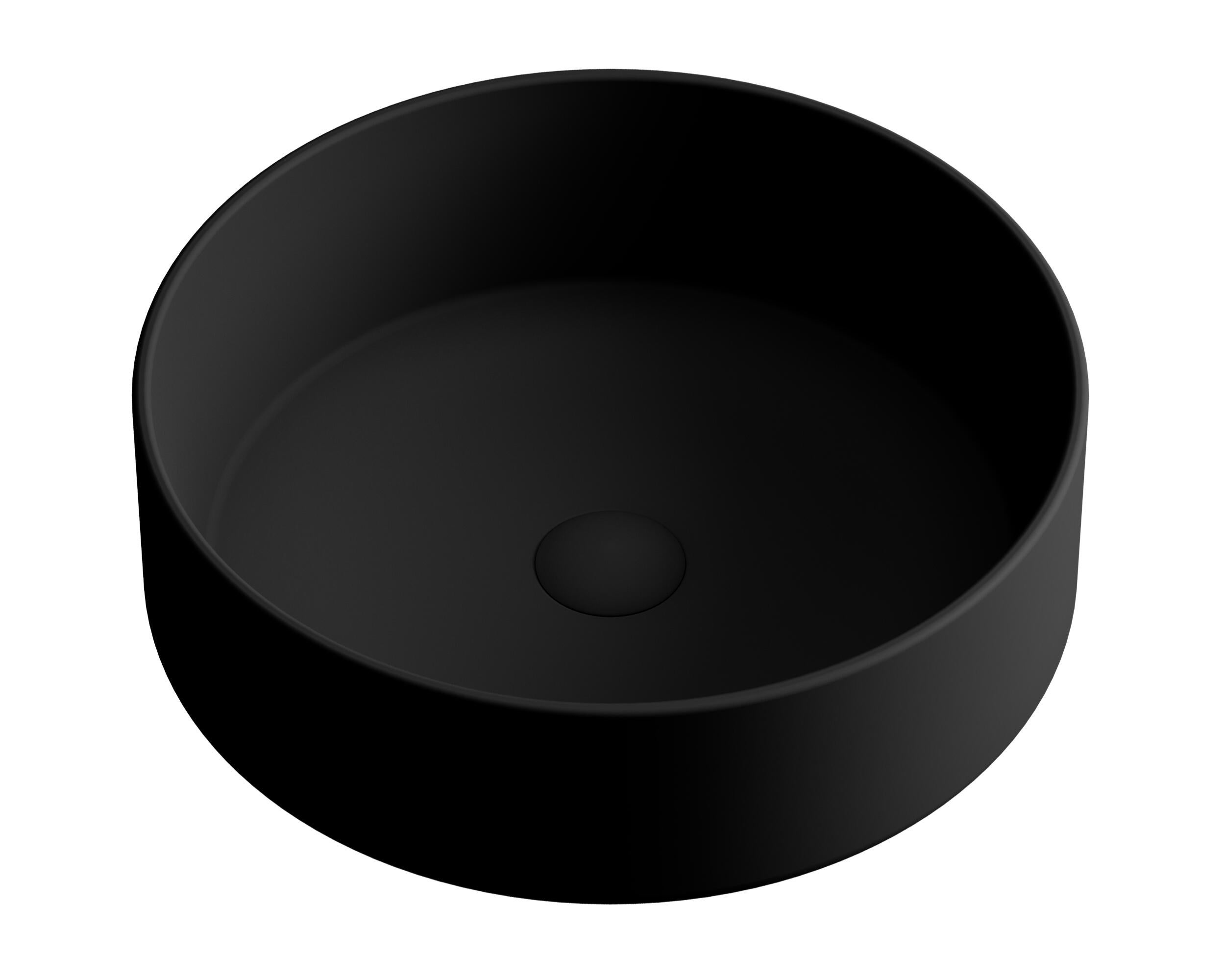 Lavabo de sobreponer studio + valvula incluida mate 37x12x37 cm