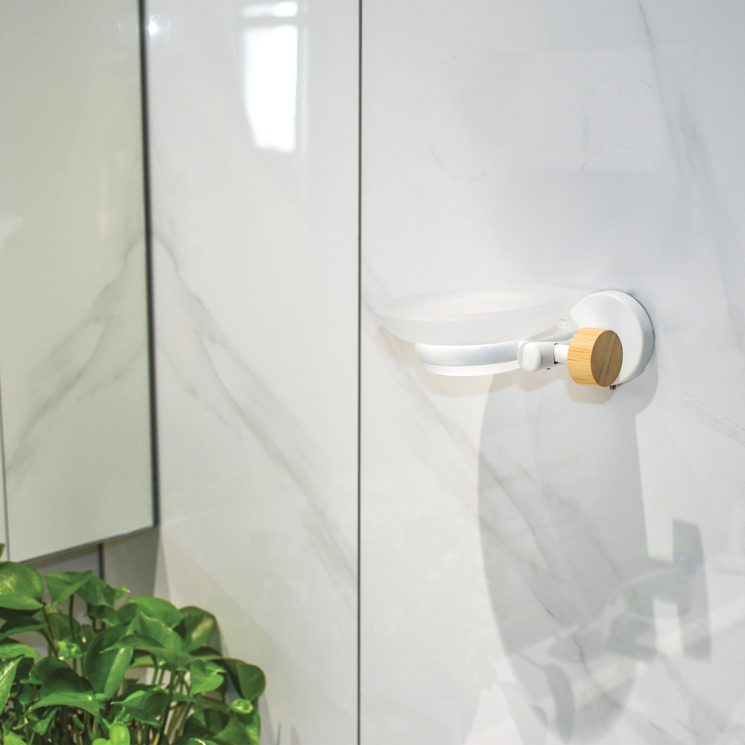 Porte-savon vis IANA blanc MSV - 2