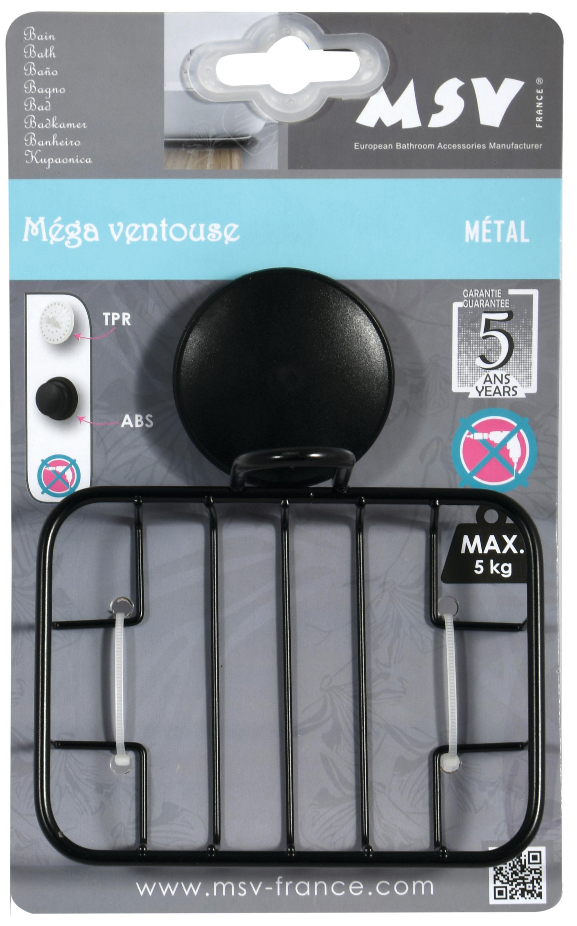 Porte-savon ventouse MEGA VENTOUSE noir MSV - 3