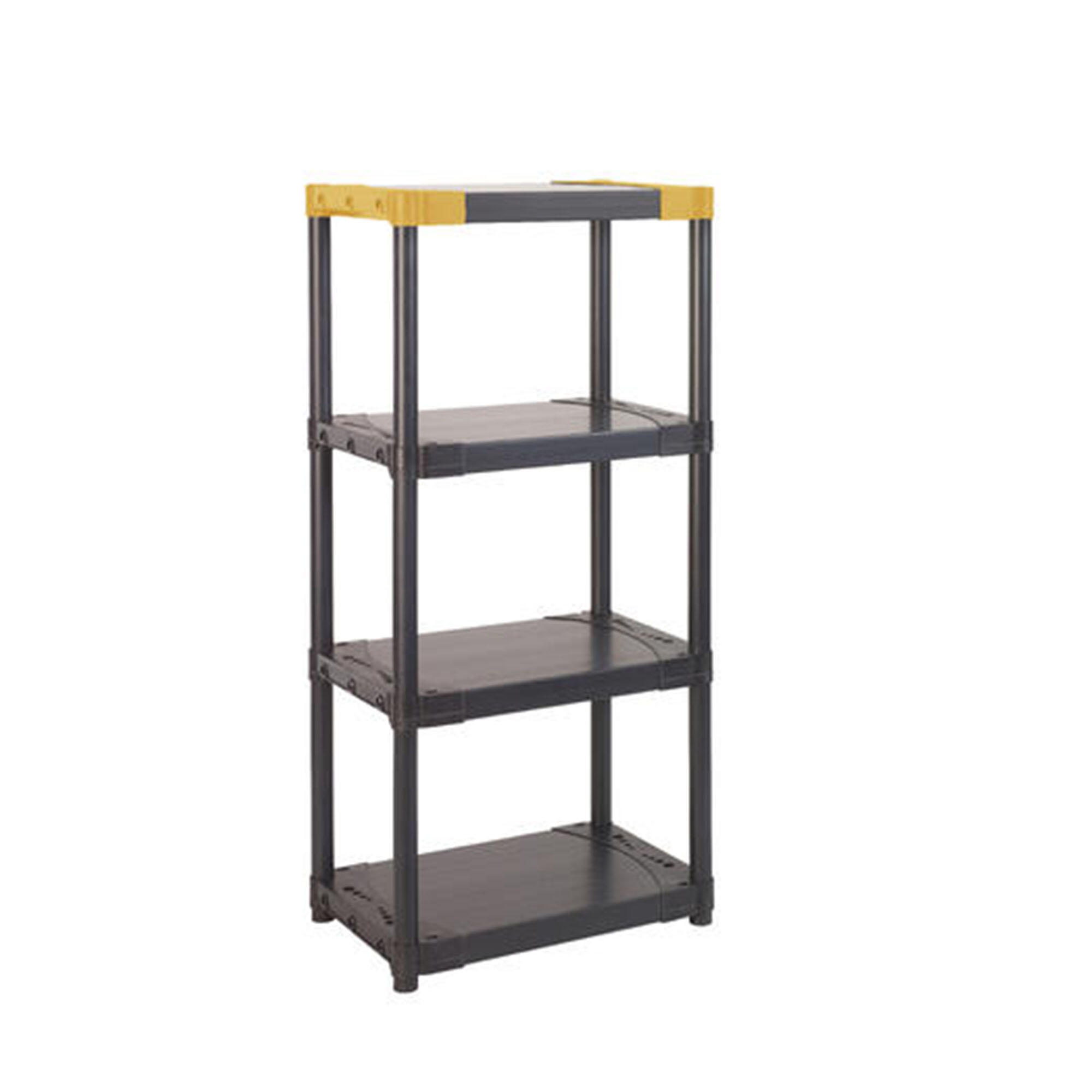 Estanteria de resina en kit grosfillex negro y amarrillo 360kg máx