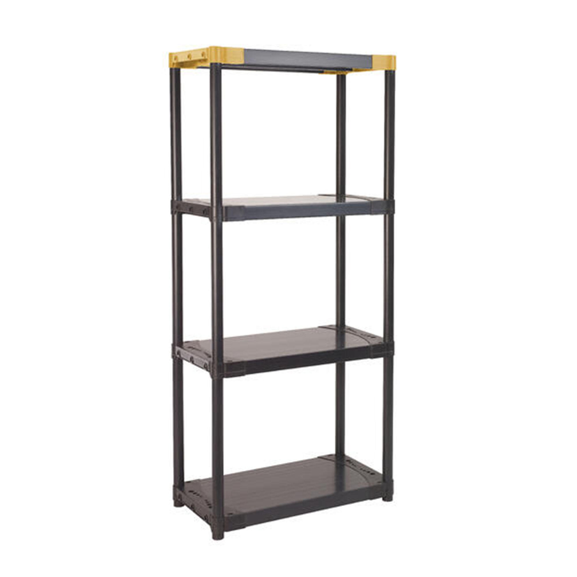 Estanteria de resina en kit grosfillex negro y amarillo 360kg máx