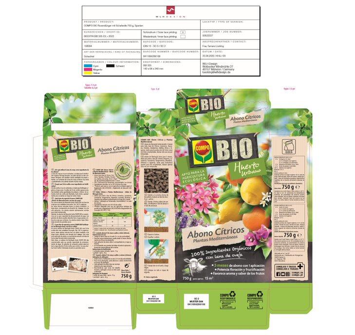 Adubo bio citrinos 750 gr Compo Bio - 2