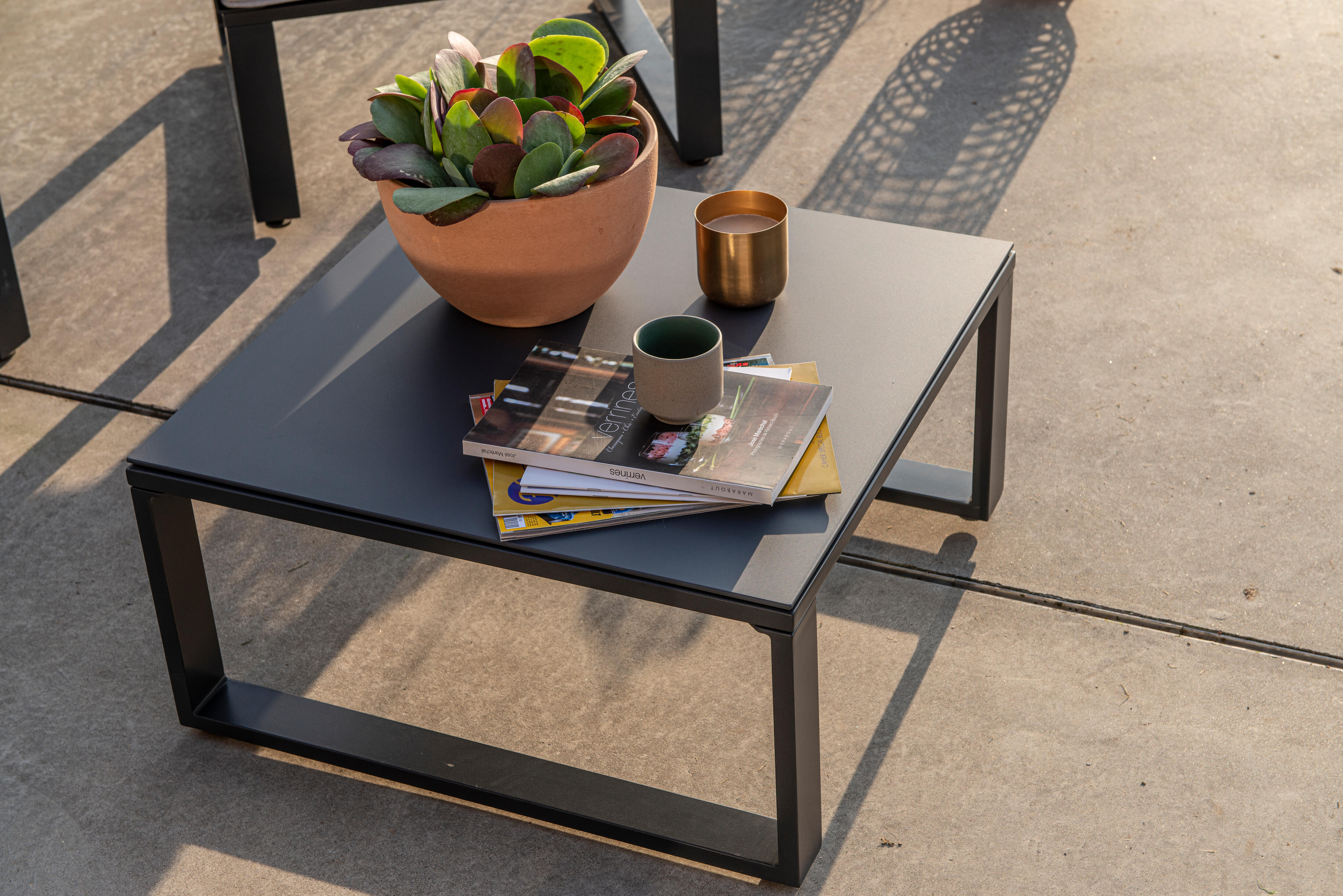 Conjunto jardim relax mesa e cadeira alumínio cinzento Odyssea Naterial - 19
