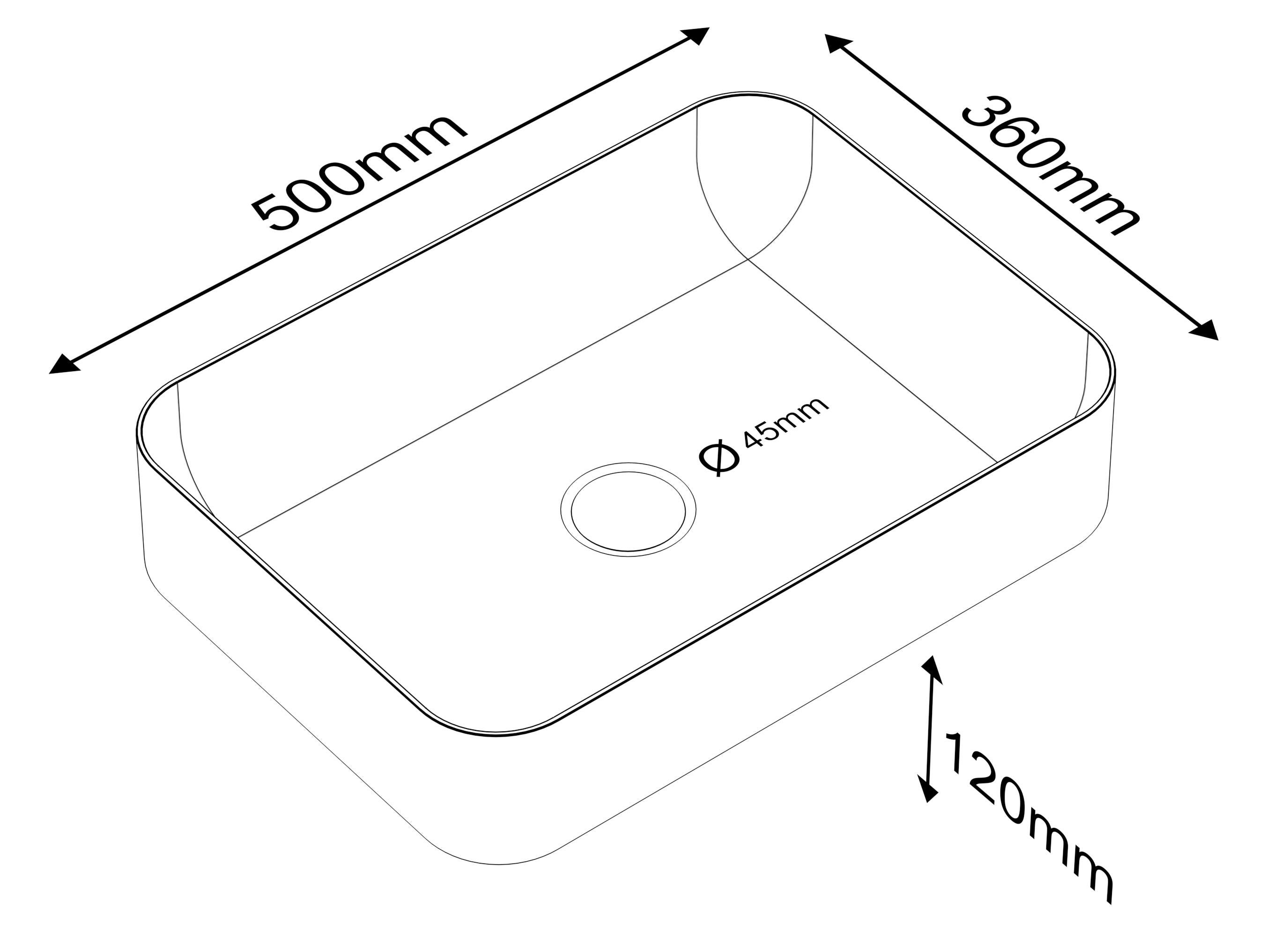 Lavabo de sobreponer Studio + Valvula Incluida  mate 37x12x37 cm - 4