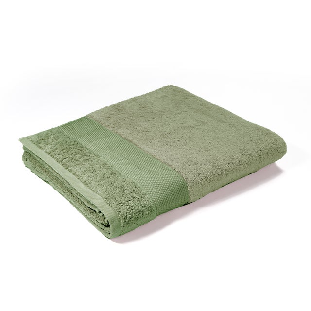 Asciugamano per viso spugna 100% cotone - prodotta in Italia verde cactus  55 x 100 cm