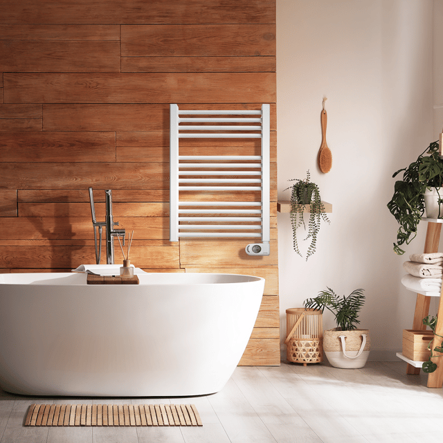 Sèche-serviettes électrique à inertie sèche HJM, 500 W, H.78 x l.50.5 cm Noor bl