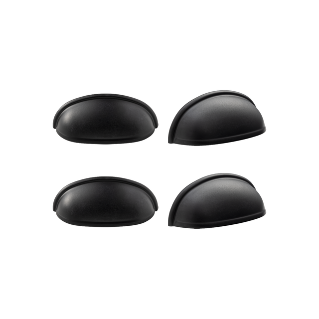 4 Tirador de mueble INSPIRE negro distancia entre eje 64 mm