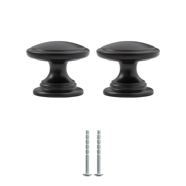 2 Pomo de mueble INSPIRE  negro, d. 30