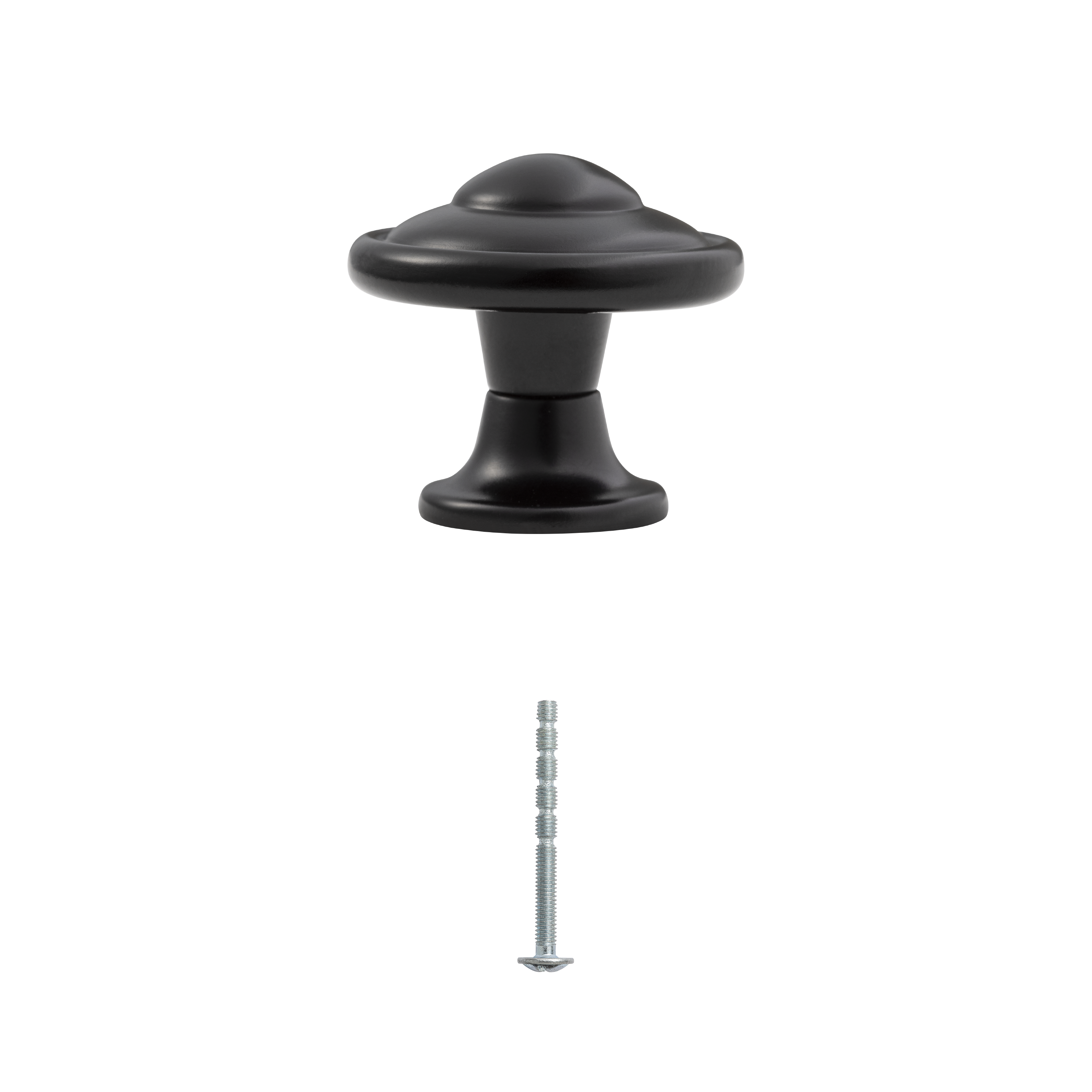 Pomolo per mobili INSPIRE paros in zama nero verniciato opaco  Ø 27.5 mm - 5