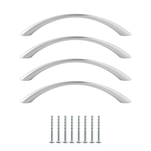 4 Tirador de mueble INSPIRE  gris / plata distancia entre eje 128 mm
