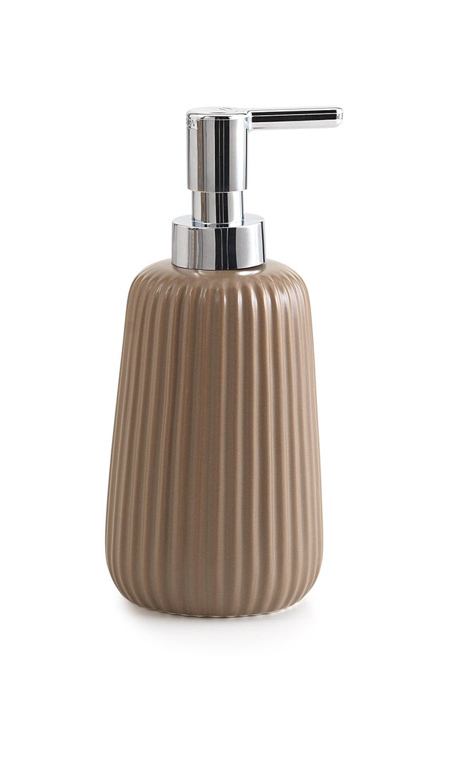 Dispenser sapone per bagno d'appoggio Marika tortora in ceramica 0.4 l
