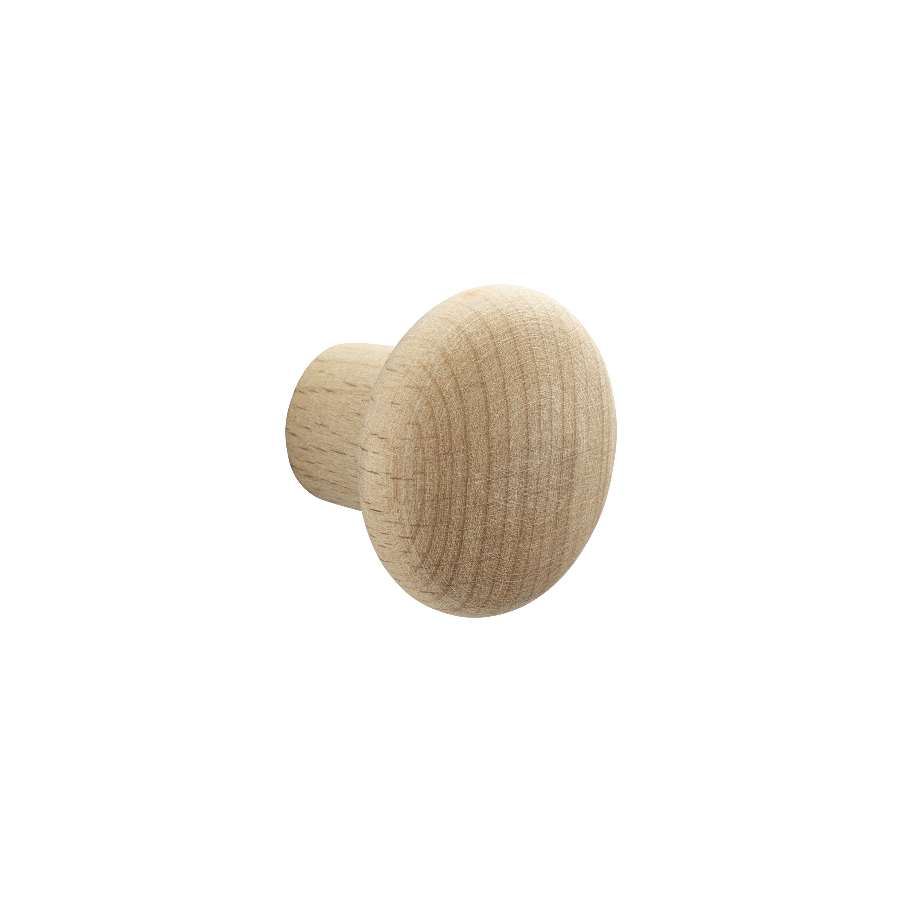 Pomo de mueble inspire dune en madera con acabado natural, ø 30 mm