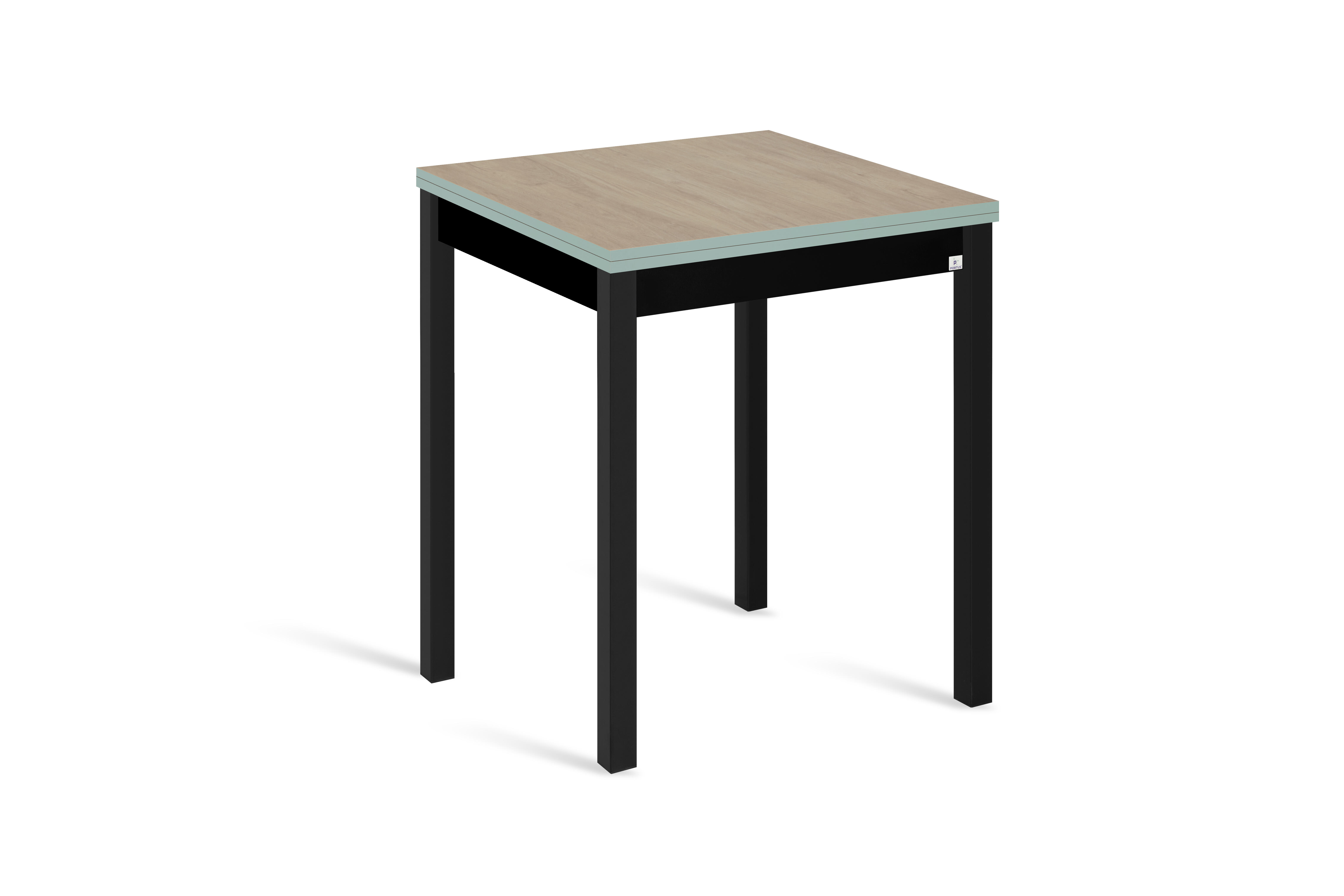 Mesa de cocina libro alta meni (80-160)x80 cm color roble/verde