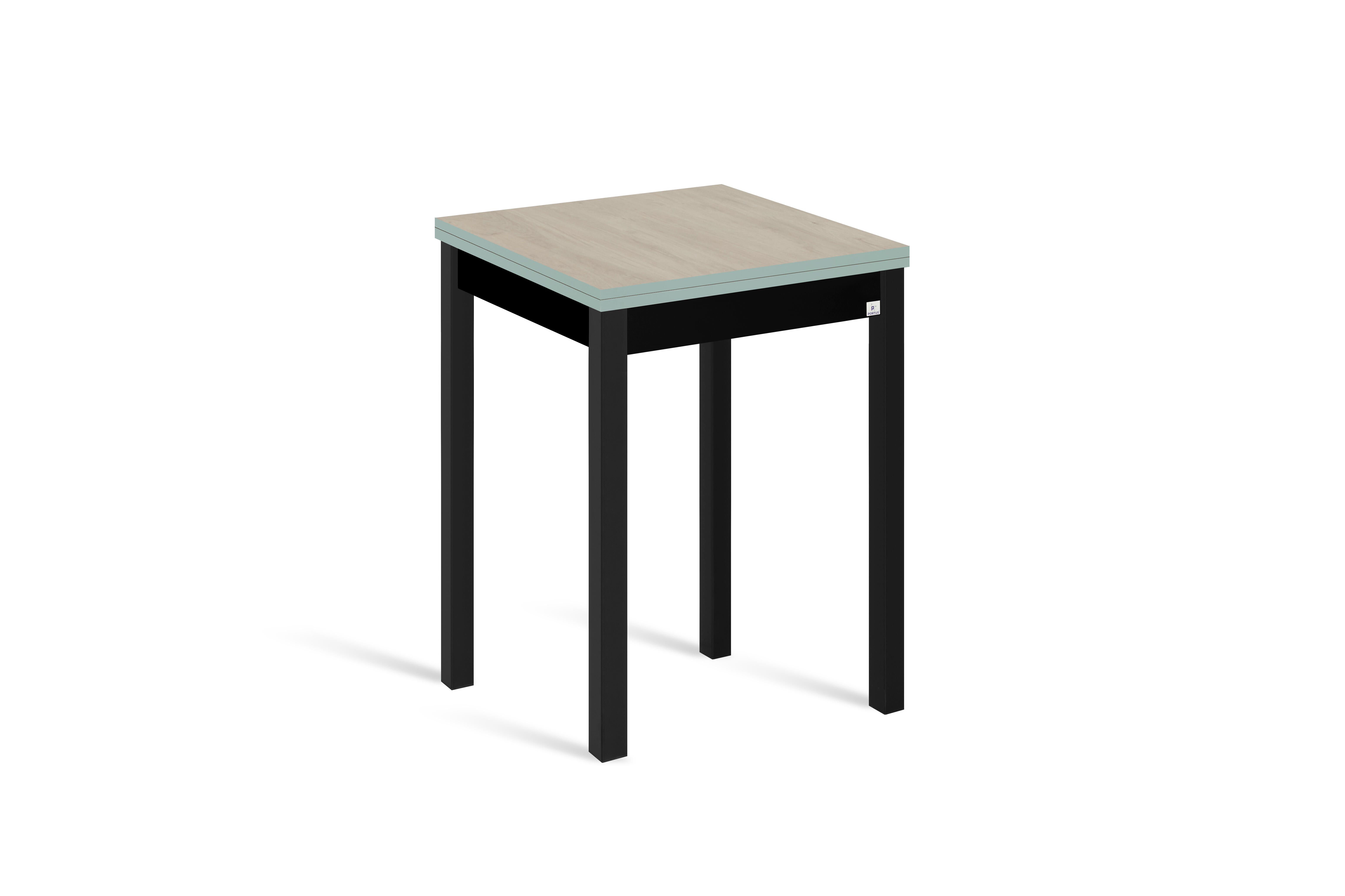 Mesa de cocina libro alta meni (65-130)x65 cm color roble/verde