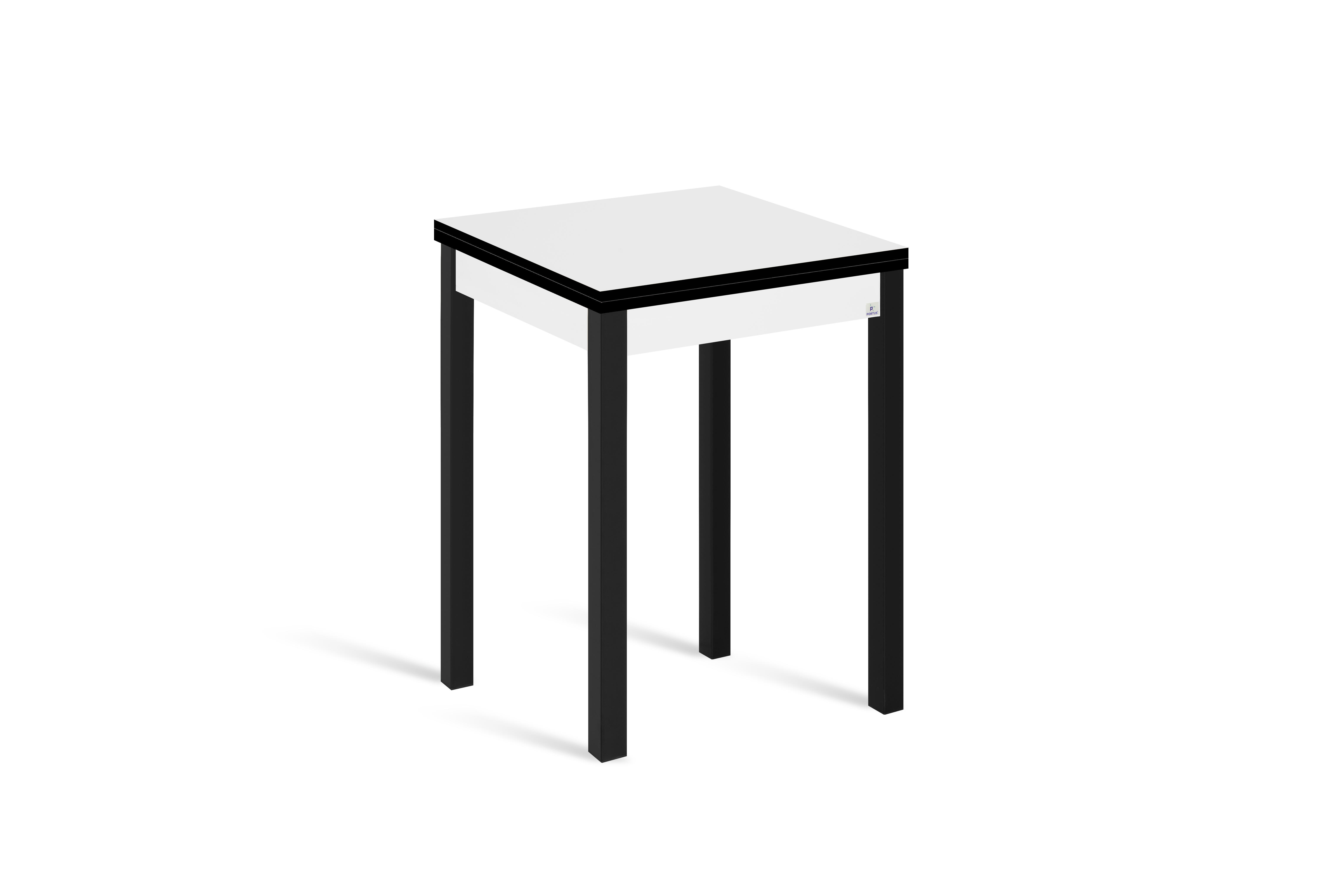 Mesa de cocina libro alta meni (65-130)x65 cm color blanco/negro