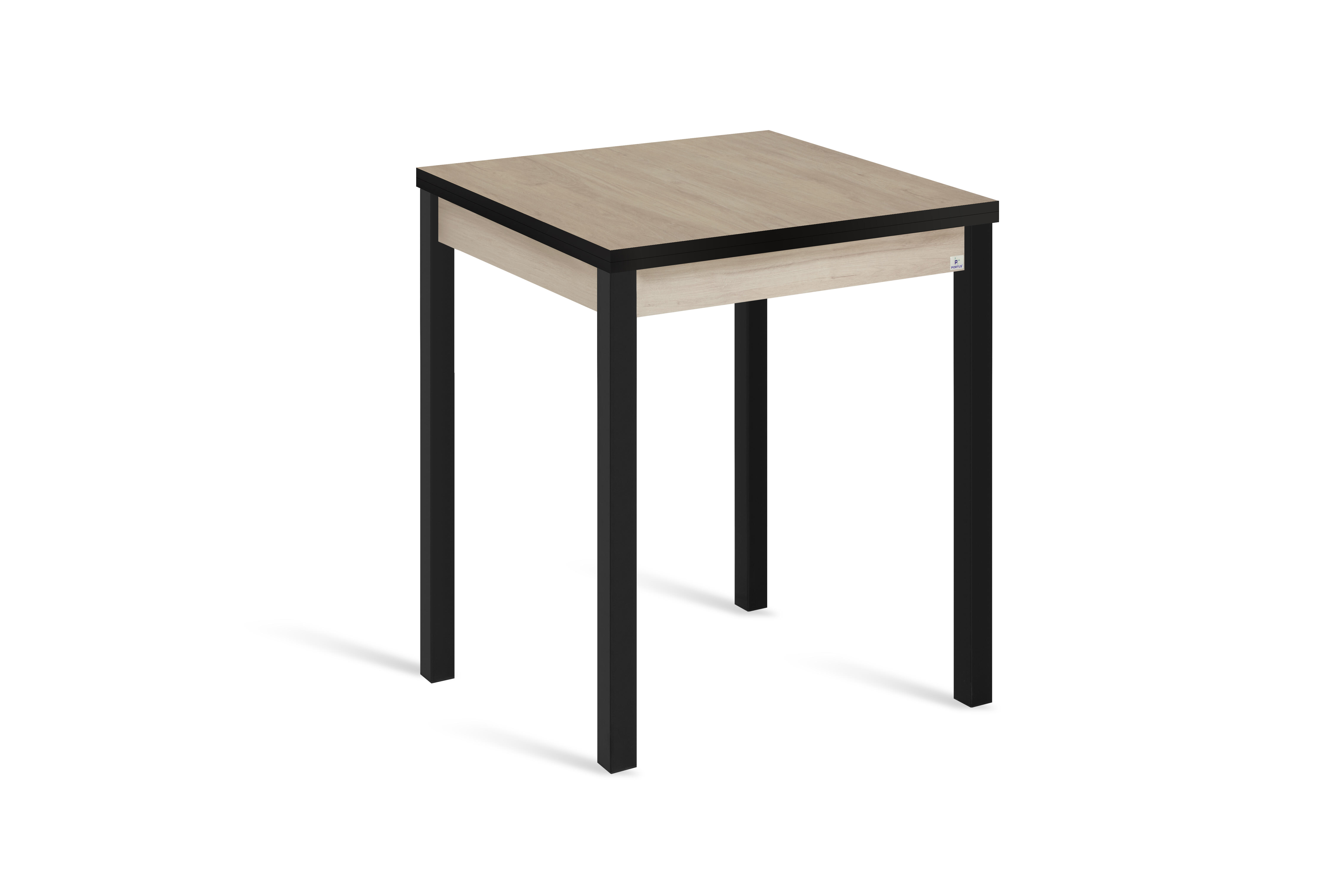 Mesa de cocina libro alta meni (80-160)x80 cm color roble/negro