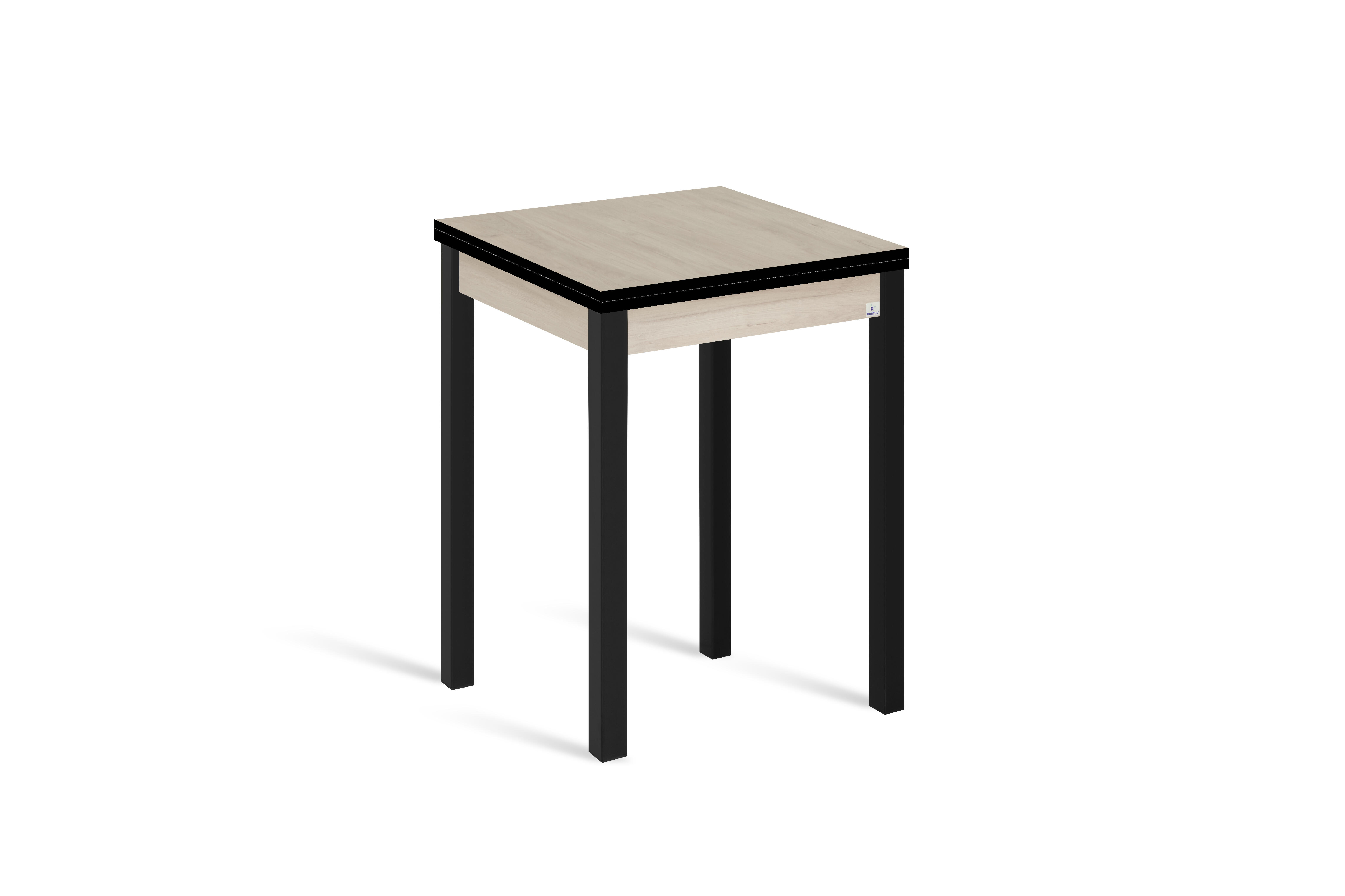 Mesa de cocina libro alta meni (65-130)x65 cm color roble/negro