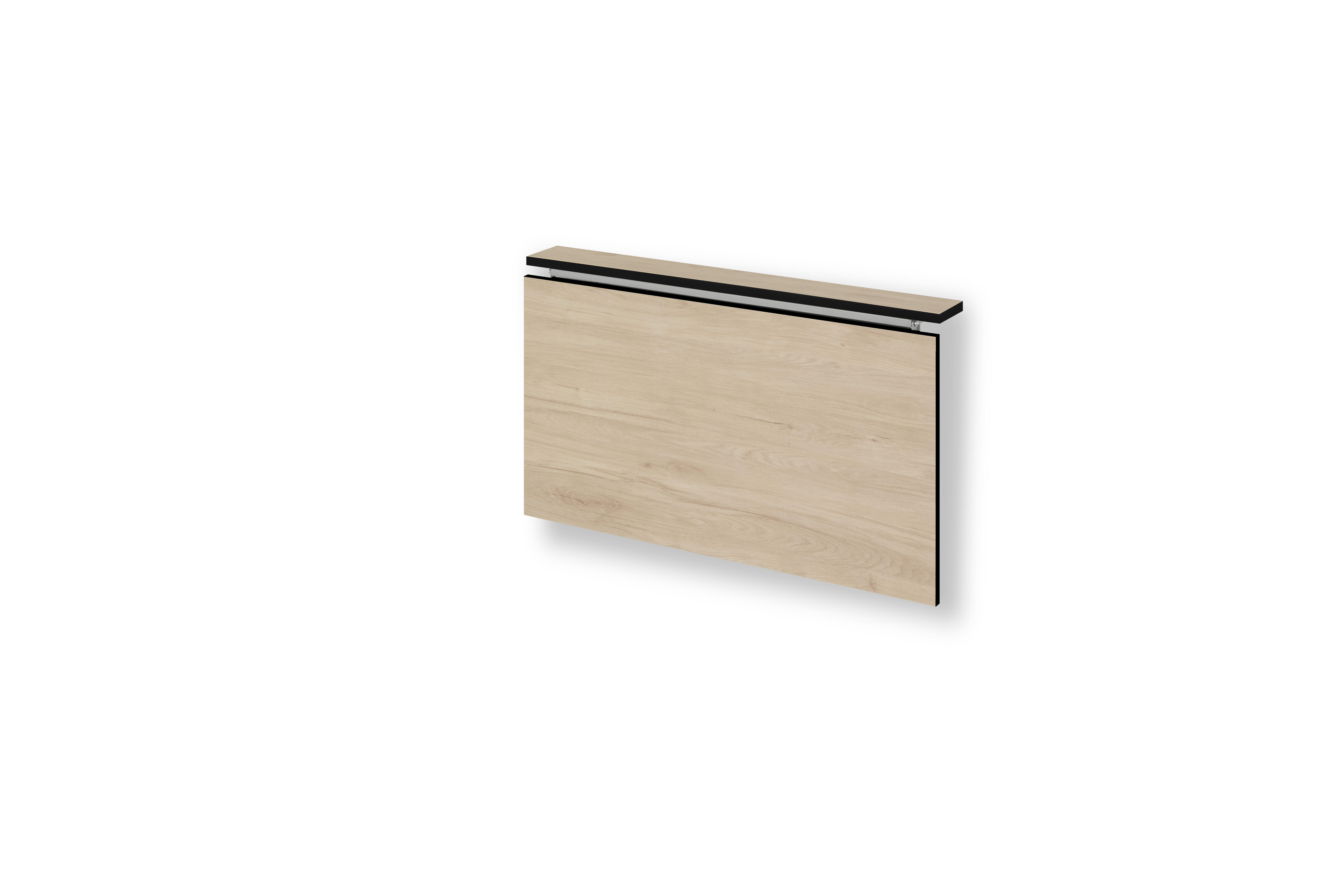 Mesa de cocina pared nola 90x60 cm color roble/negro