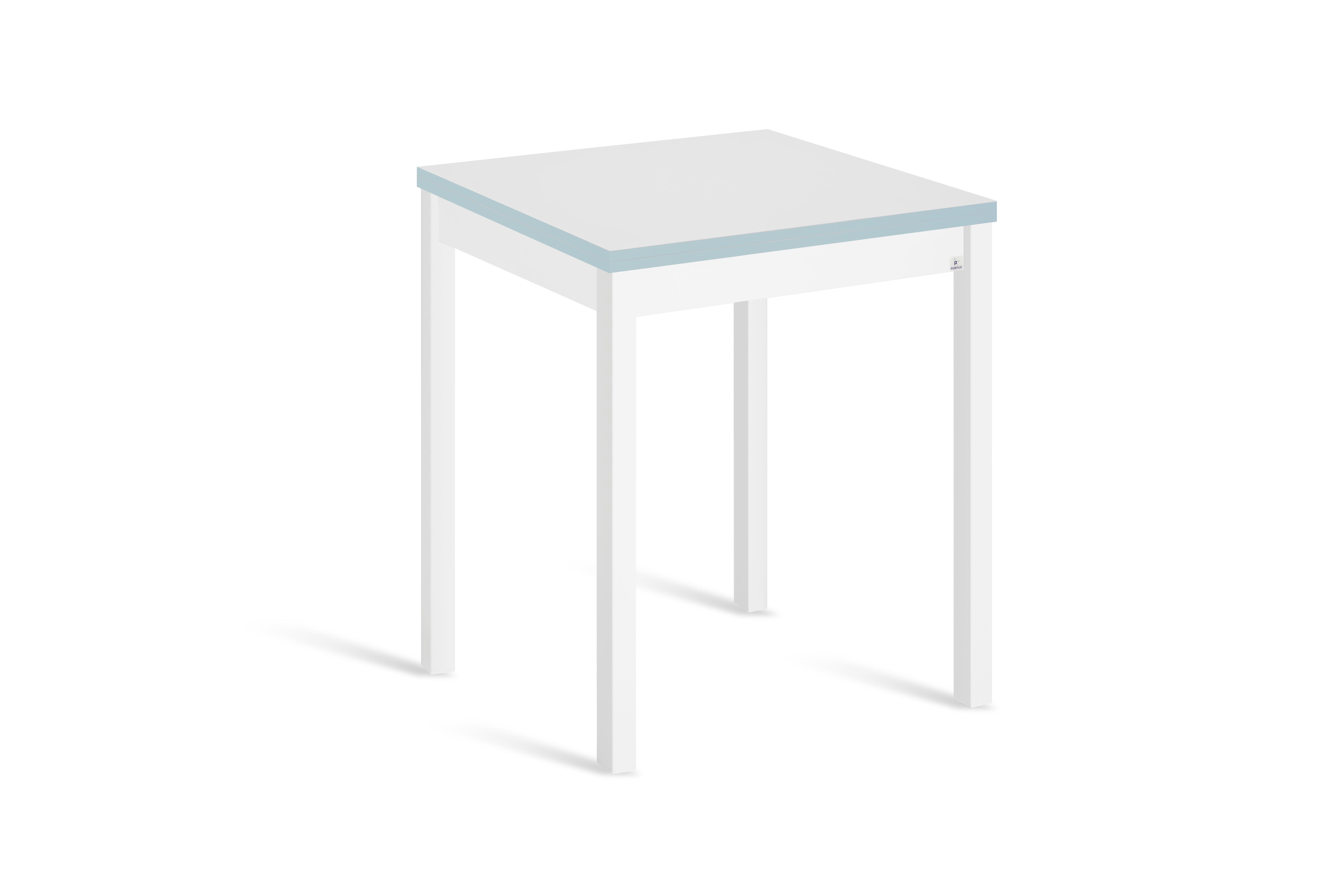 Mesa de cocina libro alta meni (80-160)x80 cm color blanco/azul