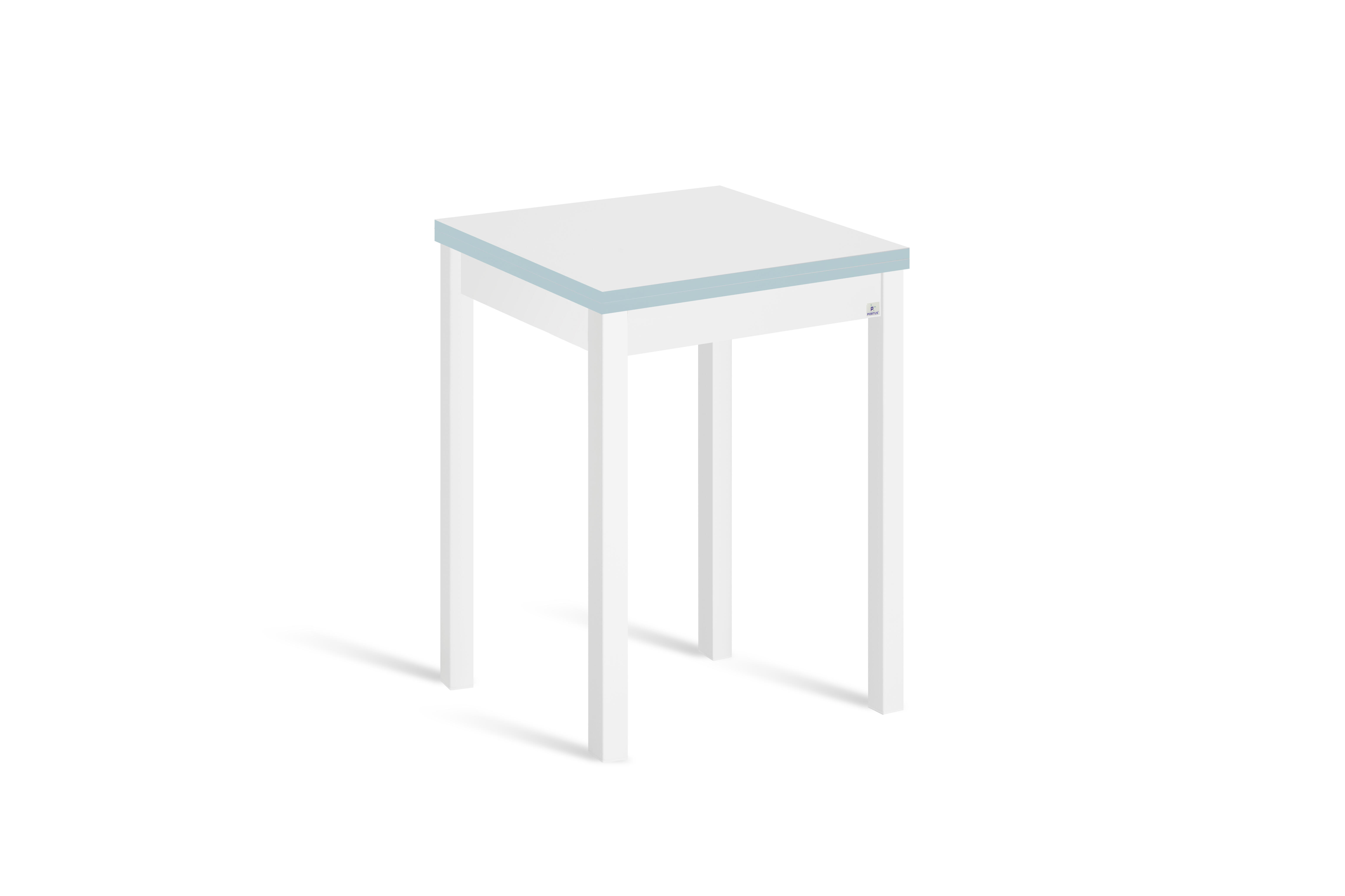 Mesa de cocina libro alta meni (65-130)x65 cm color blanco/azul