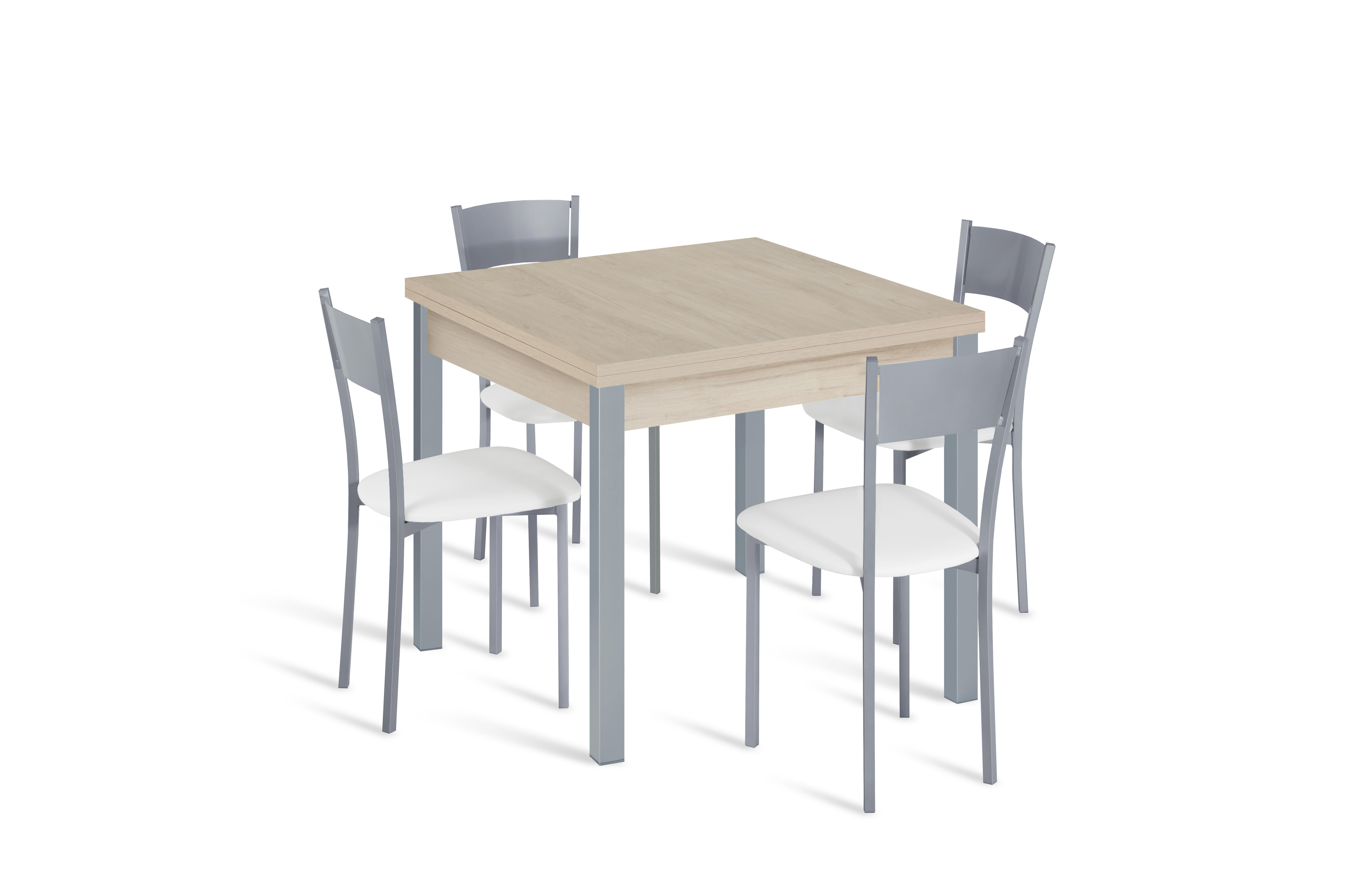 Mesa de cocina libro galante (80-160)x80 cm color roble