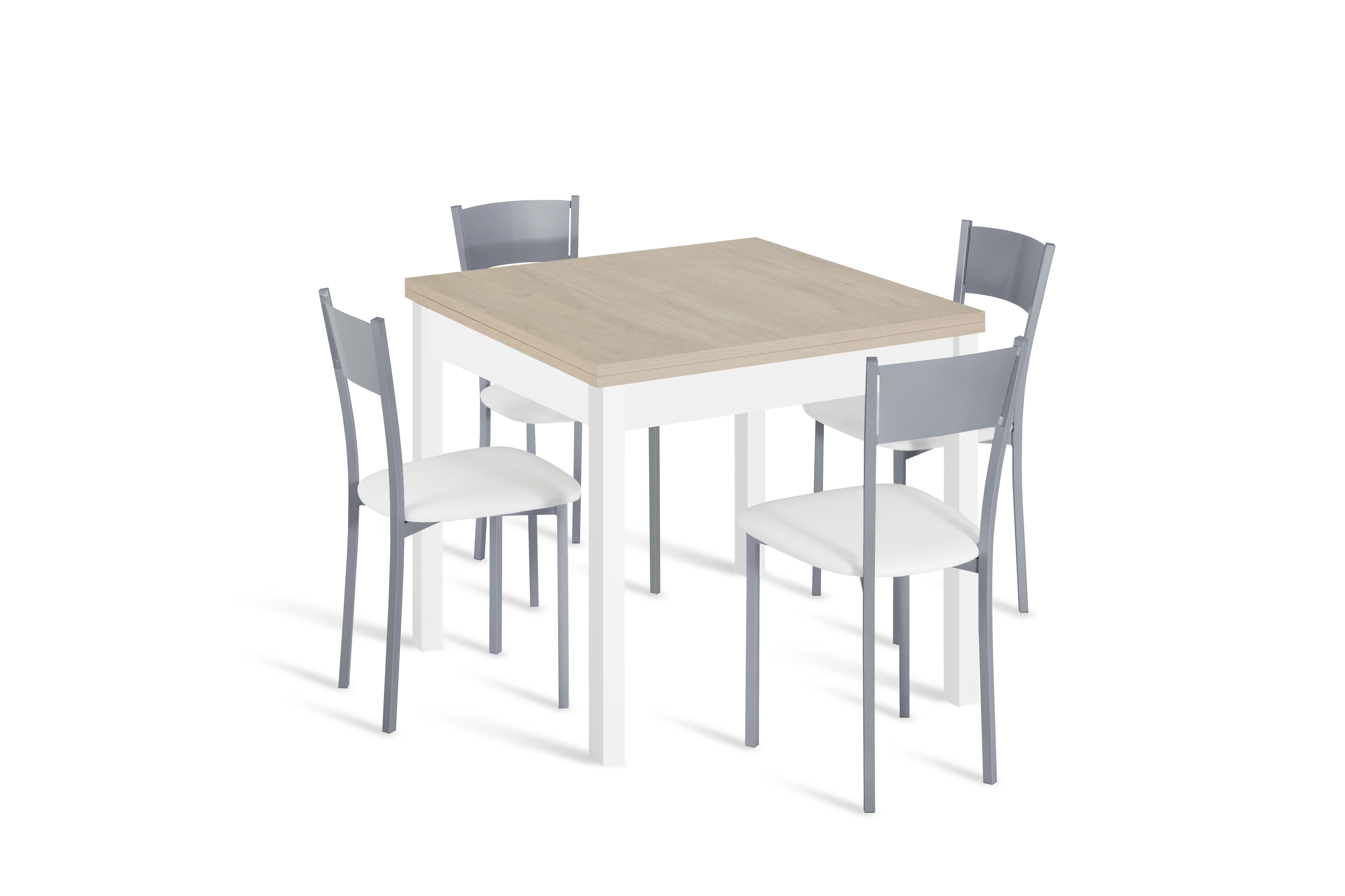 Mesa de cocina libro galante (80-160)x80 cm color roble