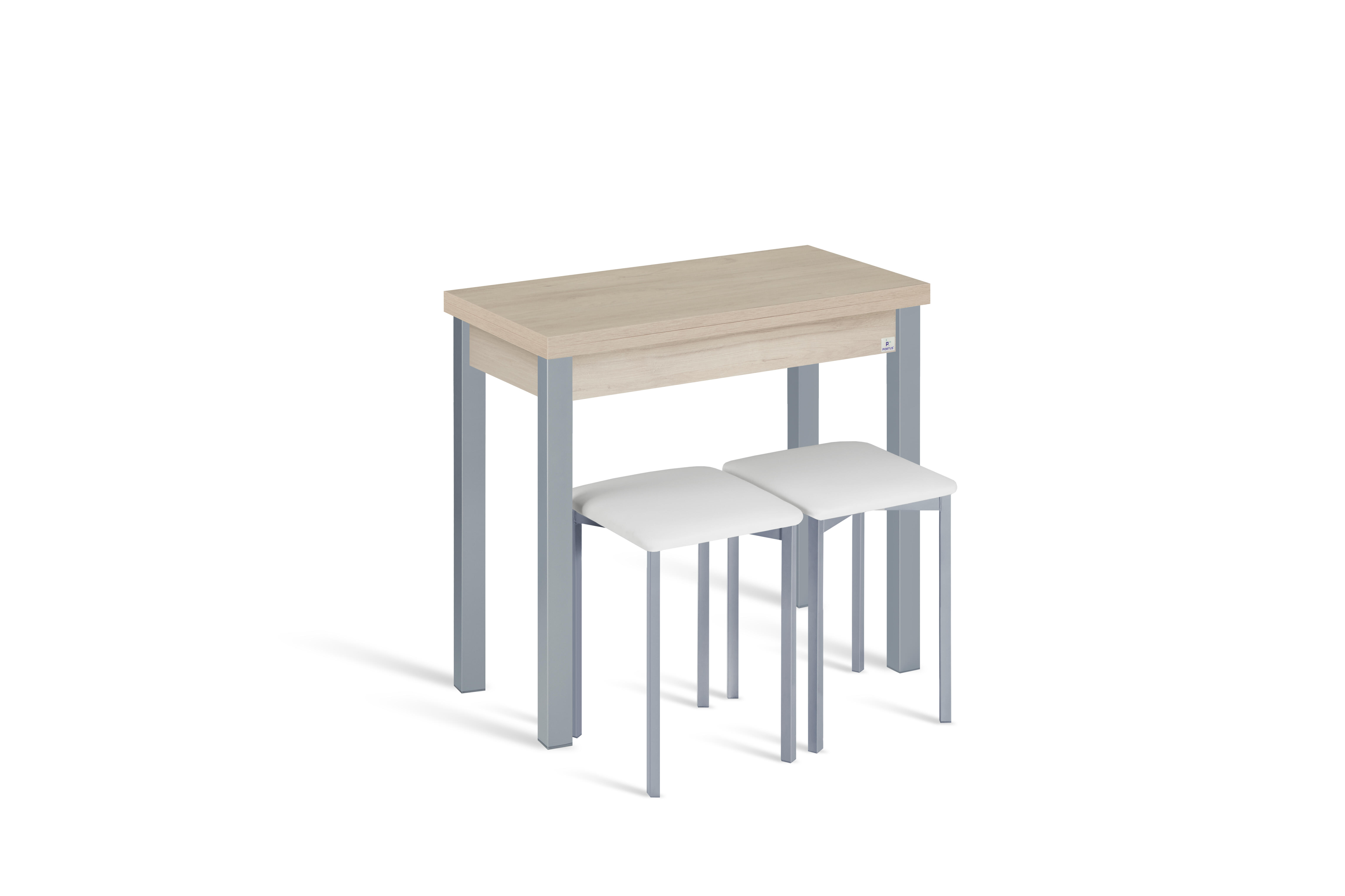 Mesa de cocina libro ara (80-80)x40 cm color roble