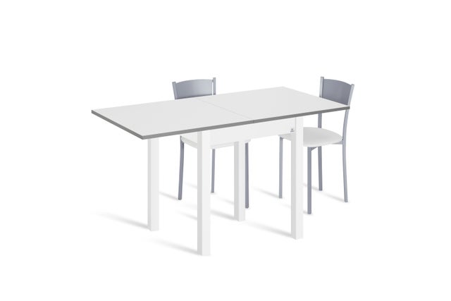 Mesa de cocina Libro GALANTE (65-130)X65 cm color blanco/gris