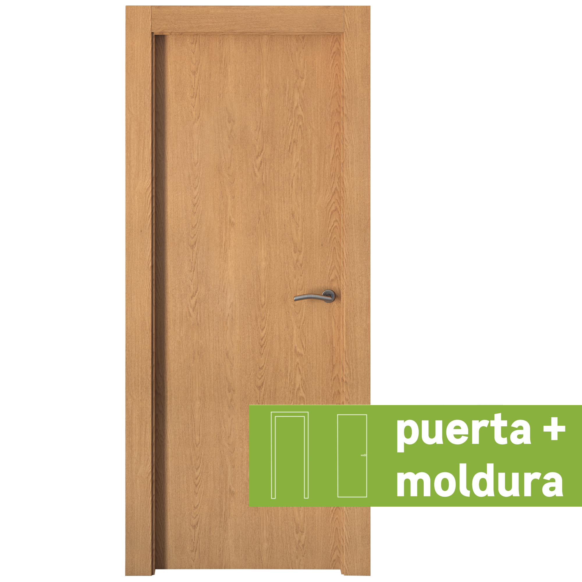 Conjunto puerta mallorca roble apertura izquierda 62.5cm + tapeta